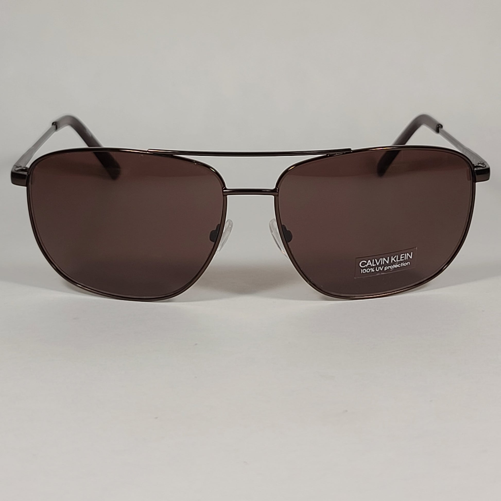 Calvin Klein Navigator Sunglasses CK19155S 210 Brown Bronze Frame Brown Lens - Sunglasses