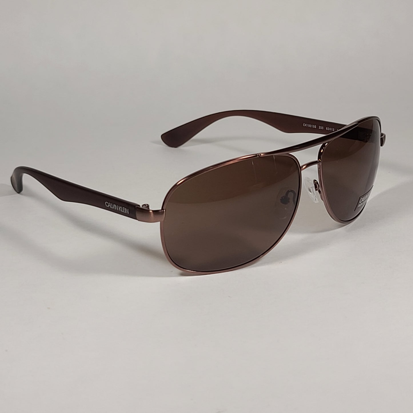 Calvin Klein Aviator Pilot Sunglasses CK19315S 200 Brown Bronze Frame Brown Lens - Sunglasses