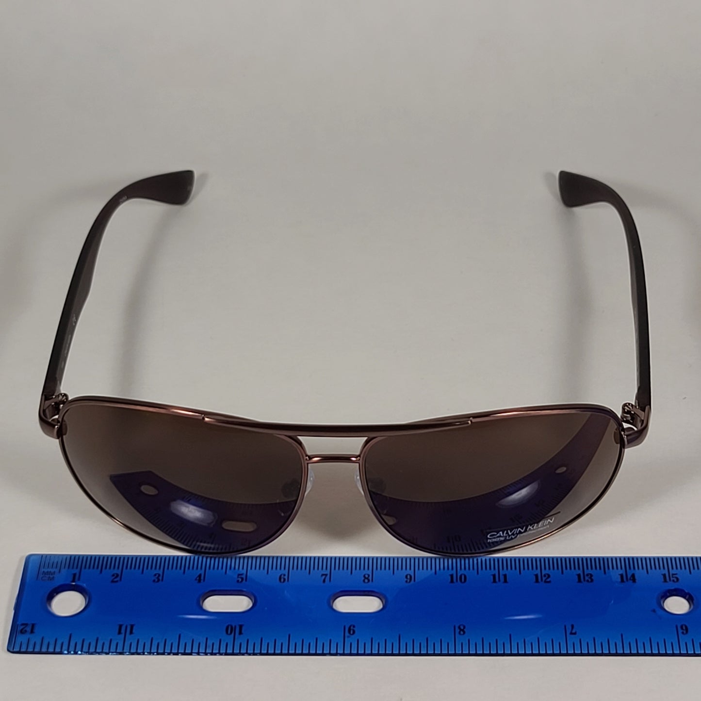 Calvin Klein Aviator Pilot Sunglasses CK19315S 200 Brown Bronze Frame Brown Lens - Sunglasses