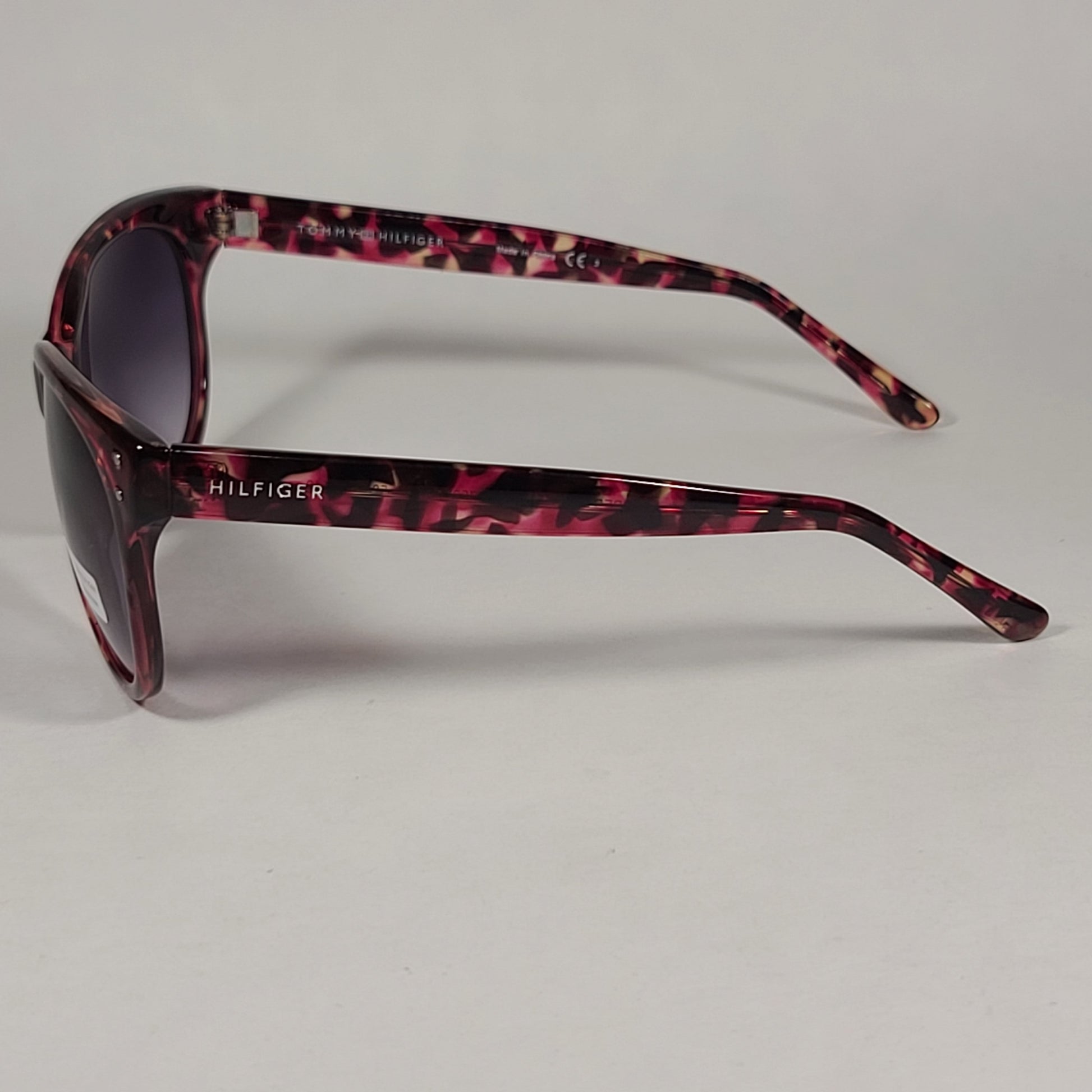 Tommy Hilfiger Pepper Sunglasses Red Tortoise Frame Gray Gradient Lens PEPPER WP OL512 - Sunglasses