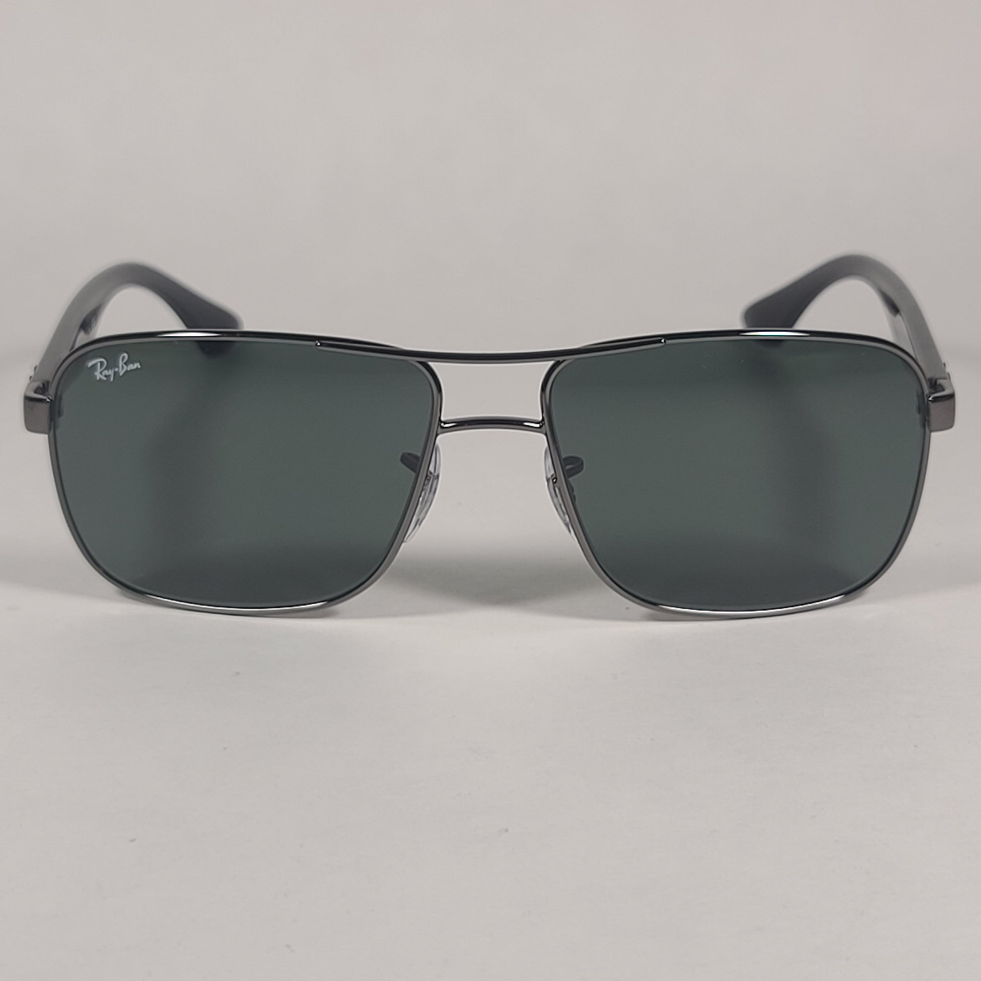 Ray-Ban Navigator Sunglasses RB3516 004/71 Gunmetal And Black Frame Green Lens - Sunglasses