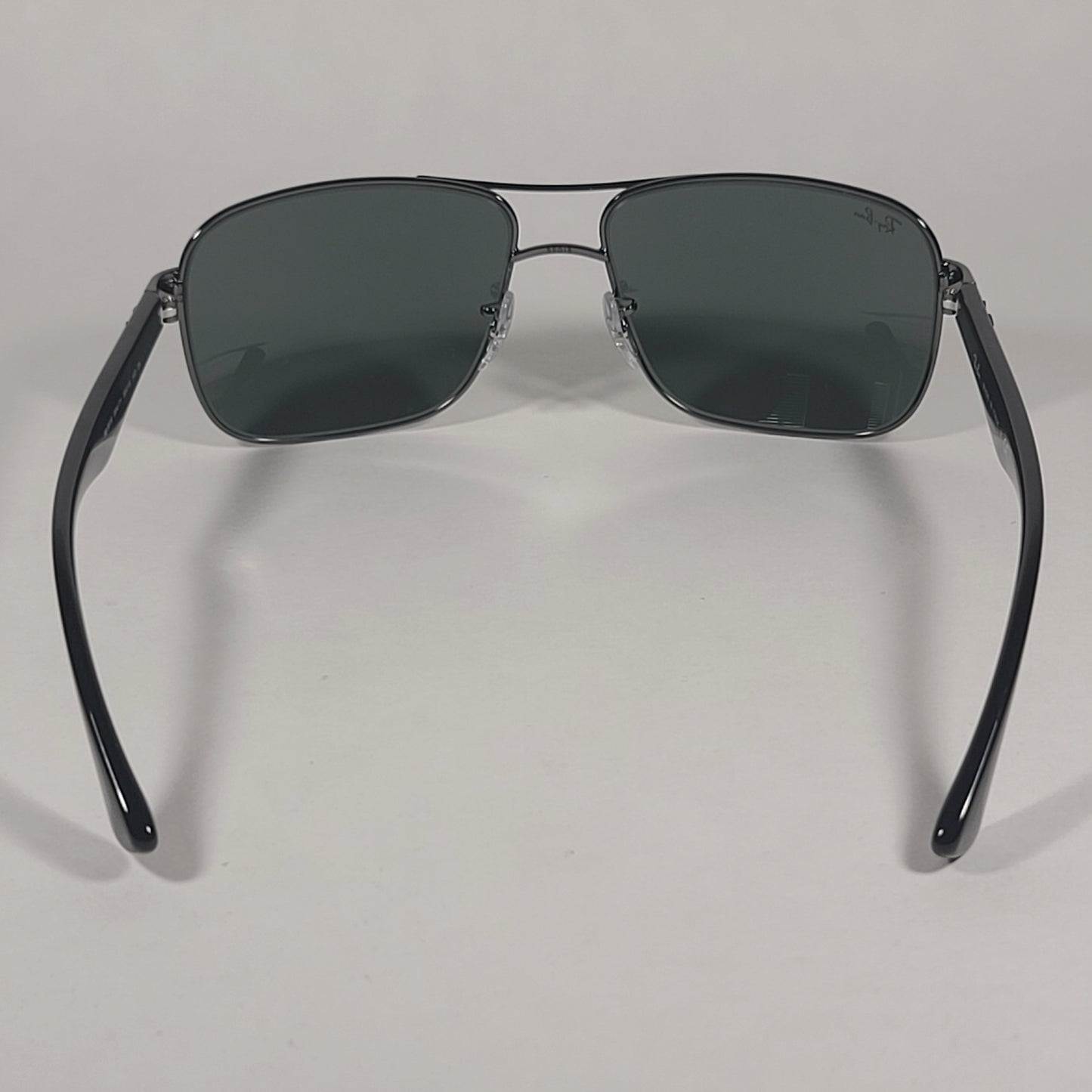 Ray-Ban Navigator Sunglasses RB3516 004/71 Gunmetal And Black Frame Green Lens - Sunglasses