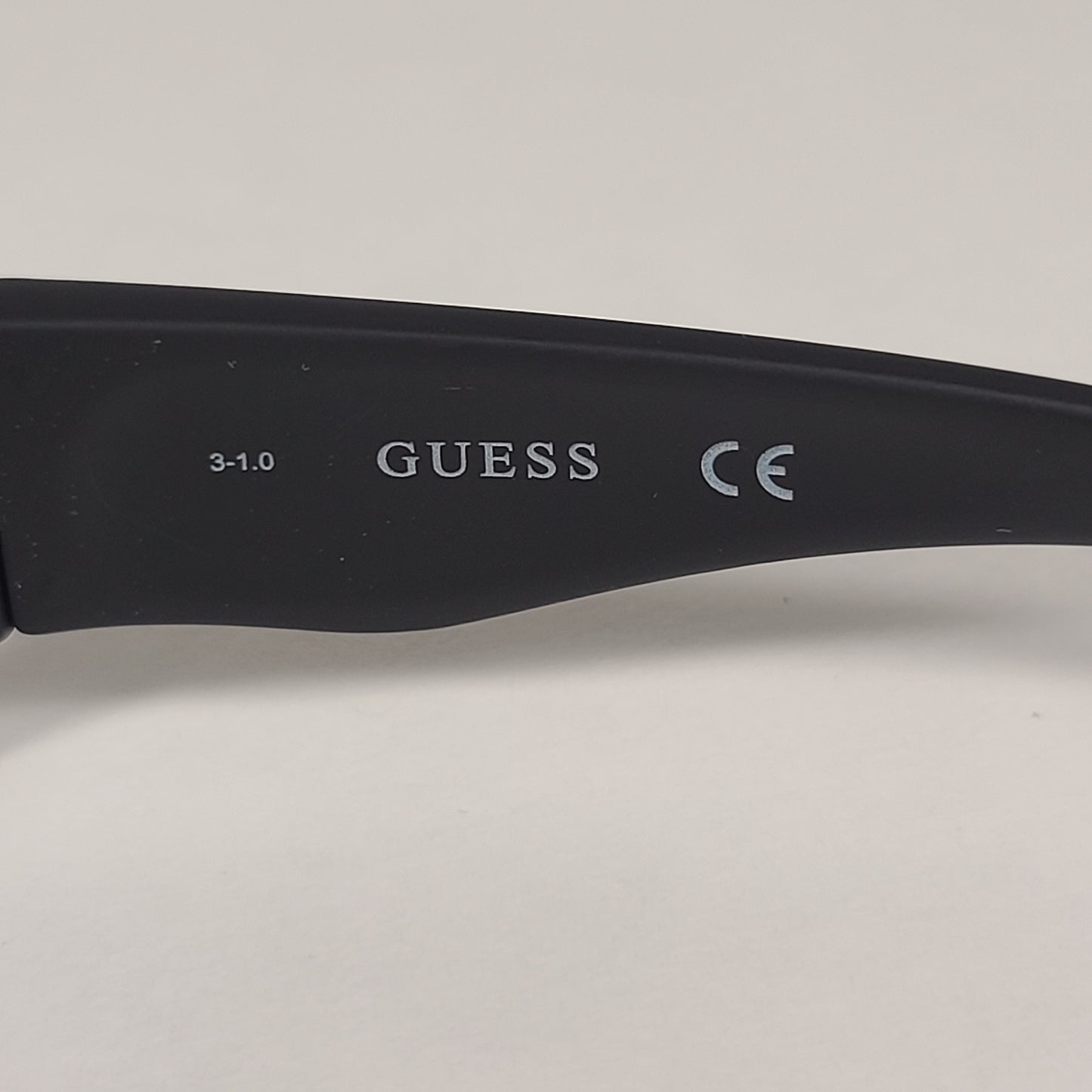 Guess Small Wrap Sunglasses Matte Black Frame Gray Lens GF4010 02A - Sunglasses