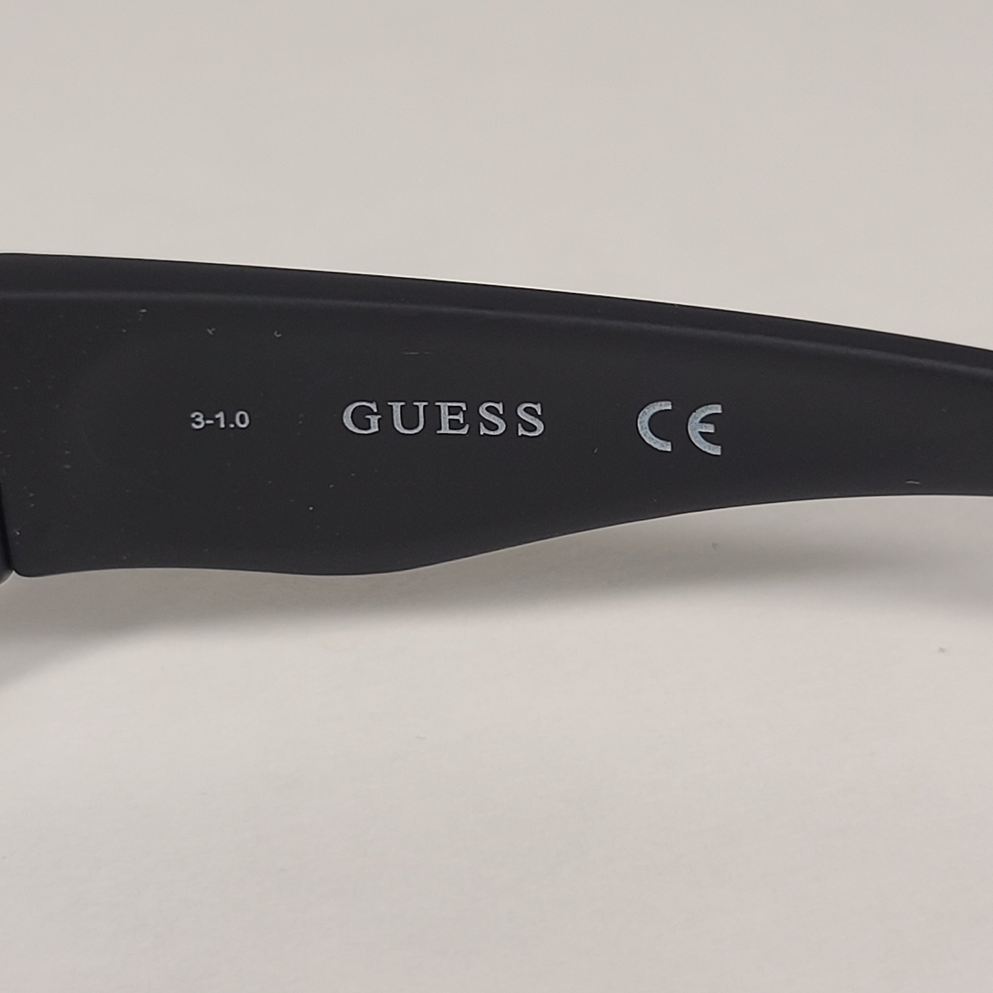 Guess Small Wrap Sunglasses Matte Black Frame Gray Lens GF4010 02A - Sunglasses