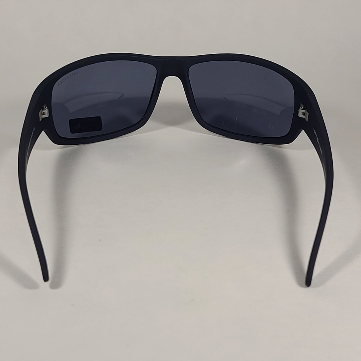 Tommy Hilfiger Bob Rectangular Wrap Sunglasses Sport Matte Navy Blue Gray Lens BOB MP OM497 - Sunglasses