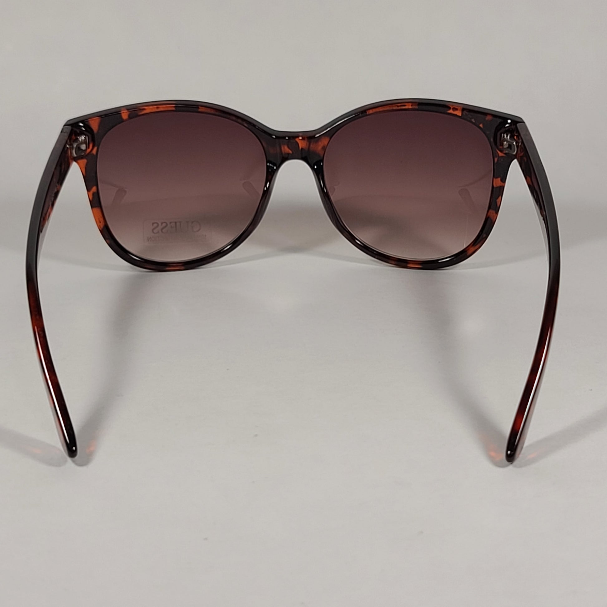 Guess Soft Round Sunglasses Brown Tortoise Frame Brown Gradient Lens GF0362 52F - Sunglasses