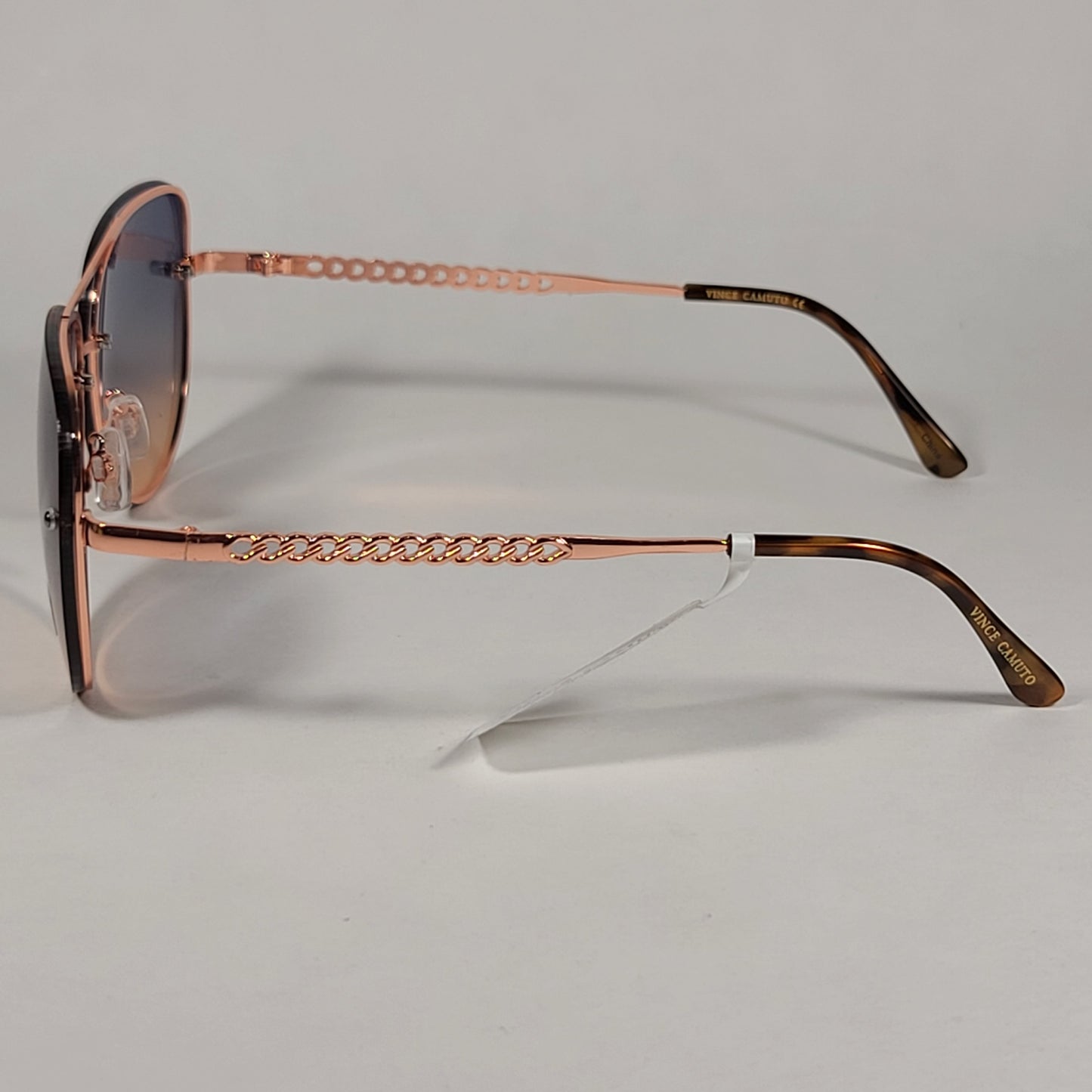 Vince Camuto Rimless Navigator Sunglasses Rose Gold Blue Gradient VC794 RGD - Sunglasses