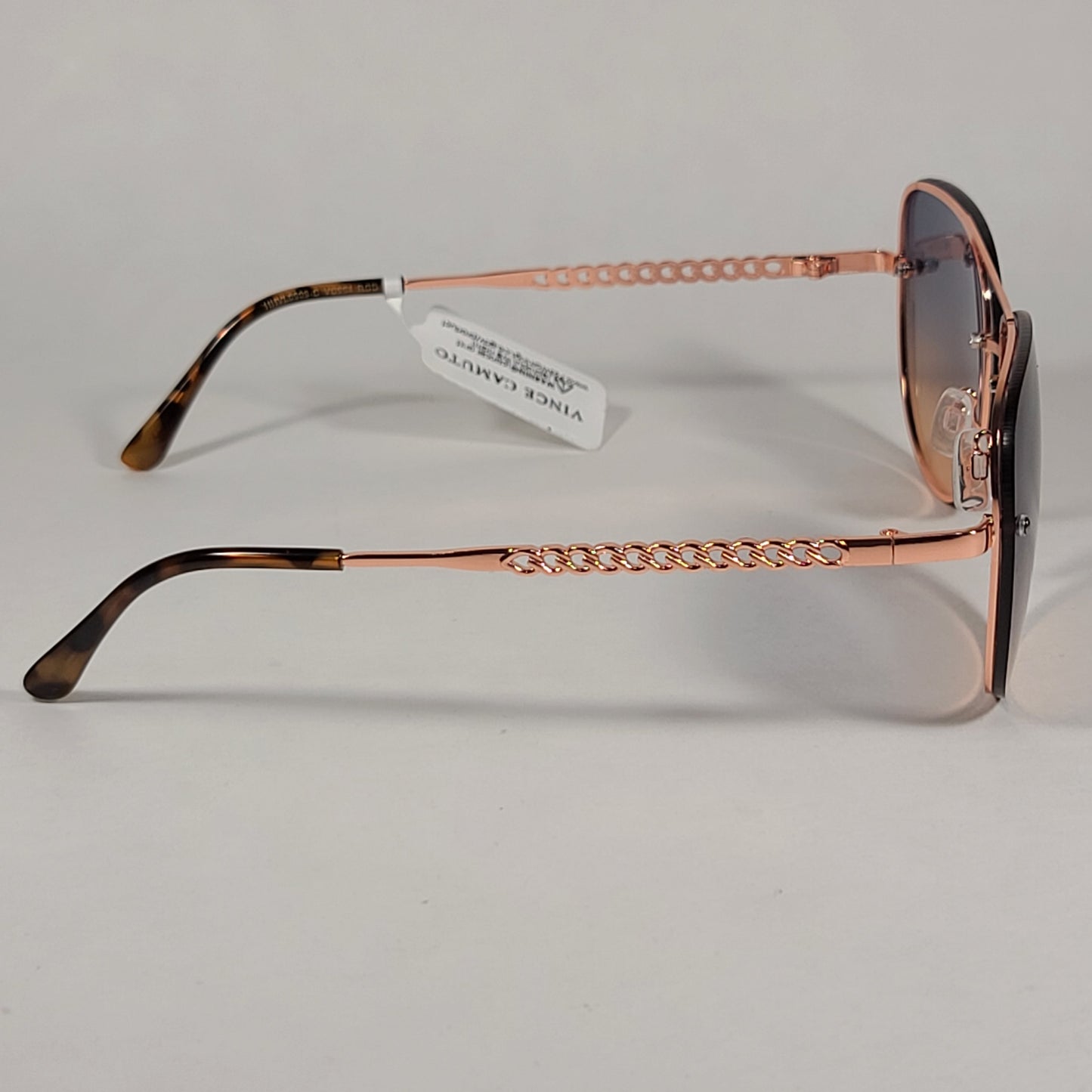 Vince Camuto Rimless Navigator Sunglasses Rose Gold Blue Gradient VC794 RGD - Sunglasses