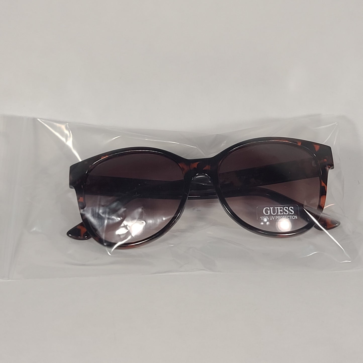 Guess Soft Round Sunglasses Brown Tortoise Frame Brown Gradient Lens GF0362 52F - Sunglasses