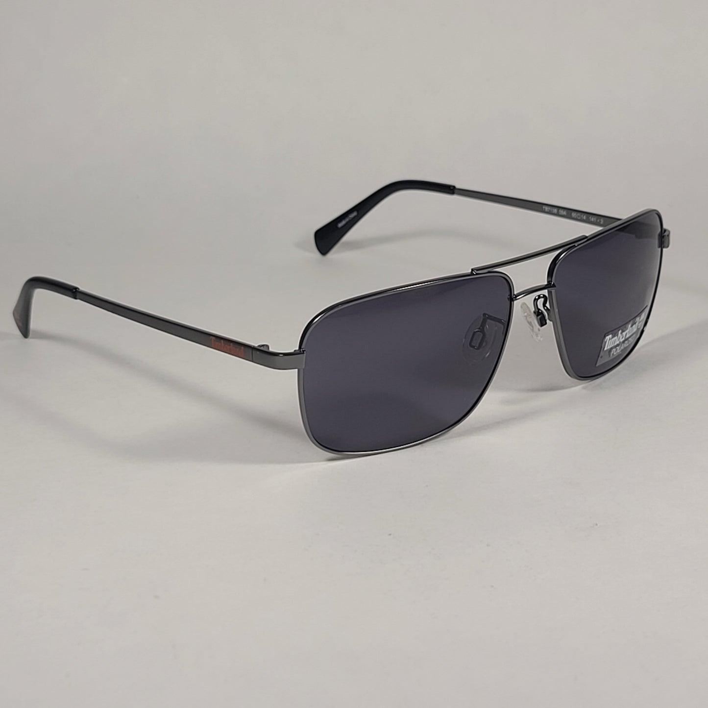 Timberland Polarized Rectangular Sunglasses Gunmetal Gray Lens TB7138 09A - Sunglasses