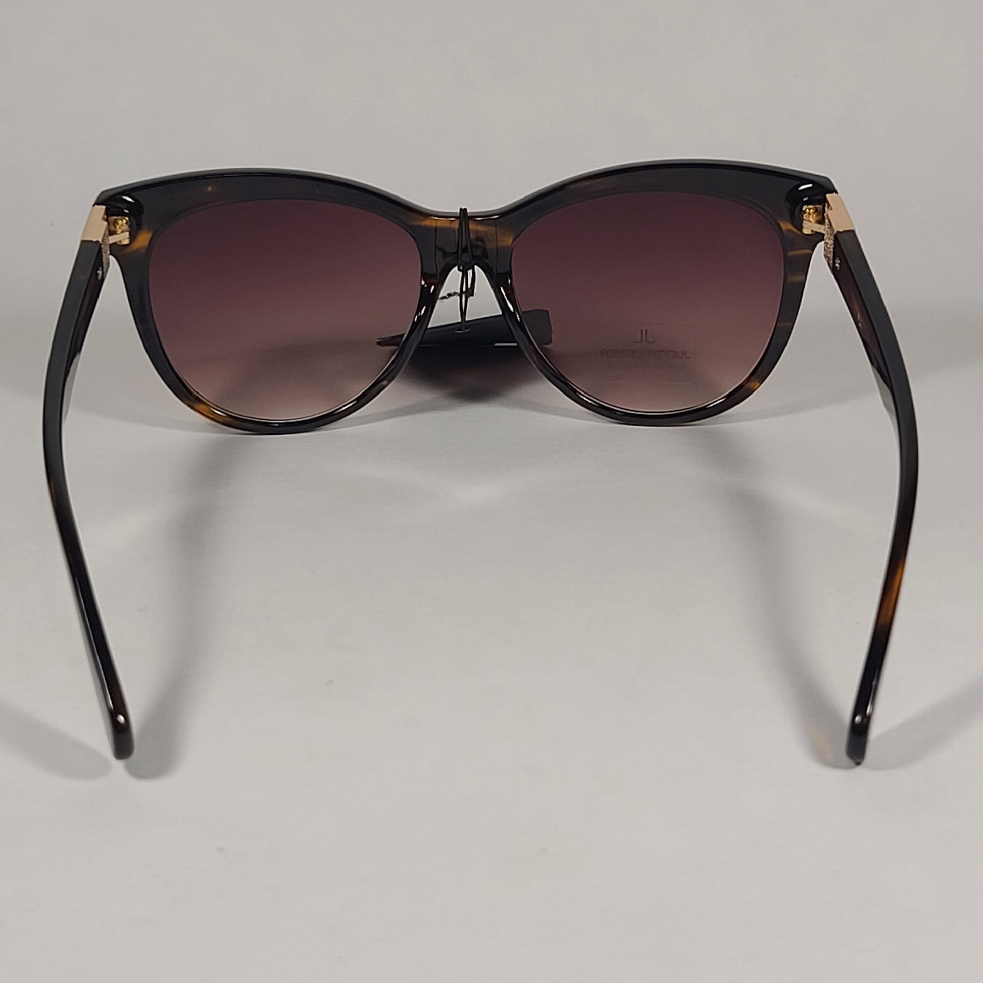 JL By Judith Leiber Slipper Sunglasses Brown Tortoise Gradient Lens - Sunglasses