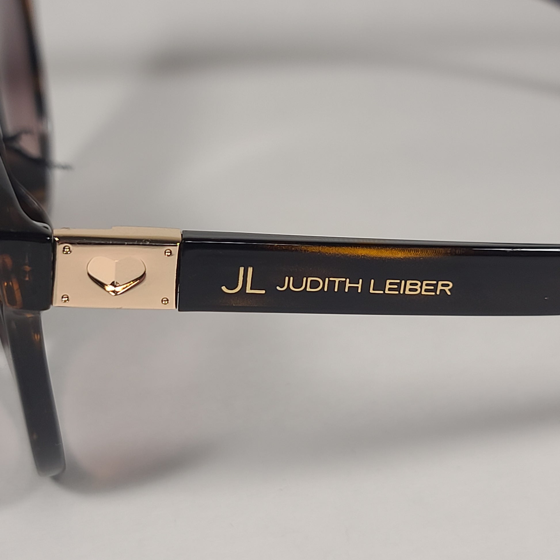 JL By Judith Leiber Slipper Sunglasses Brown Tortoise Gradient Lens - Sunglasses