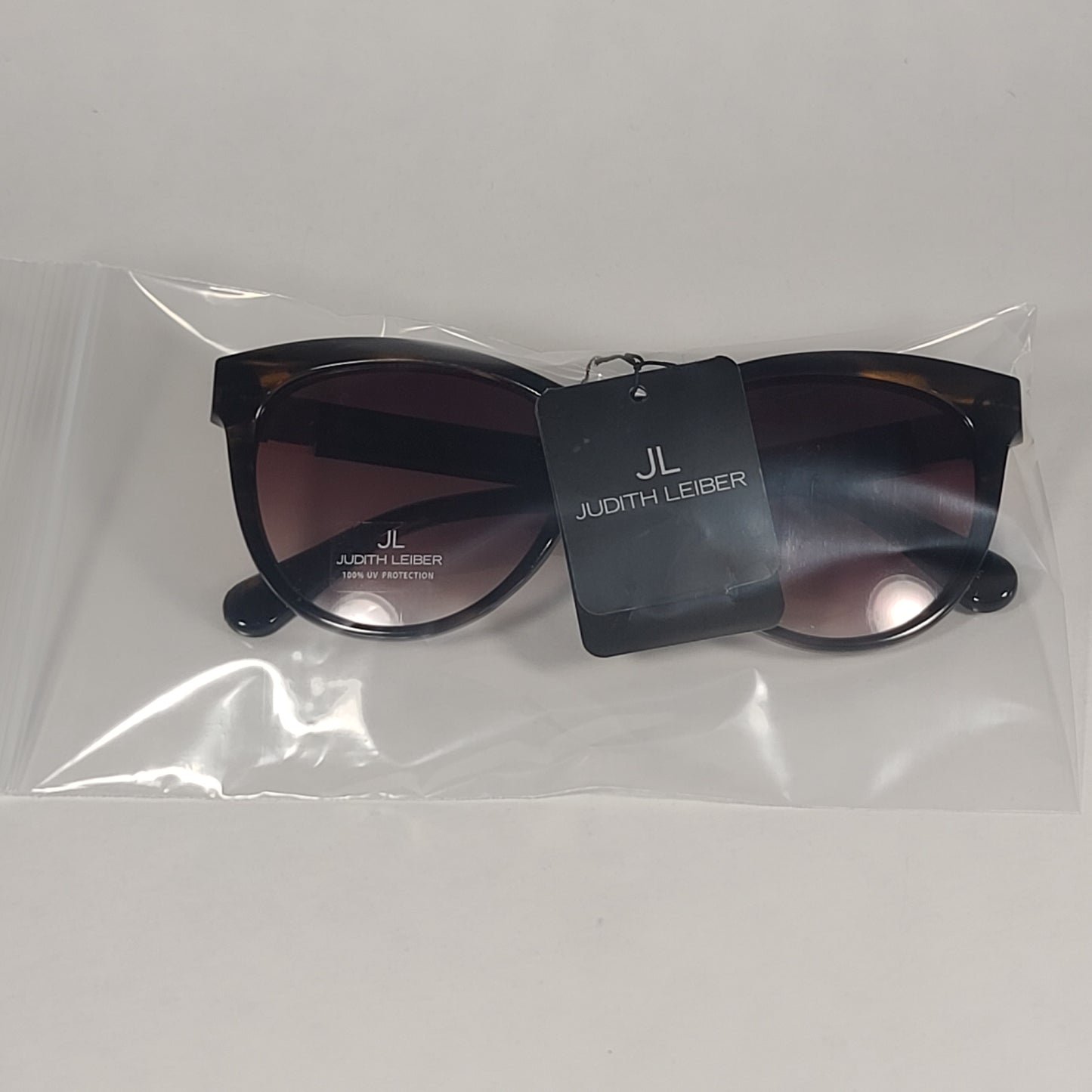 JL By Judith Leiber Slipper Sunglasses Brown Tortoise Gradient Lens - Sunglasses