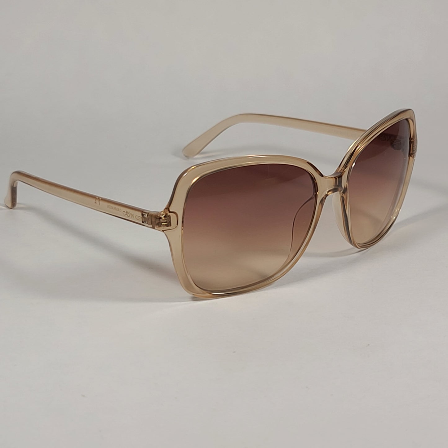 Calvin Klein Butterfly Sunglasses CK19561S 270 Tan Crystal Brown Gradient Lens - Sunglasses