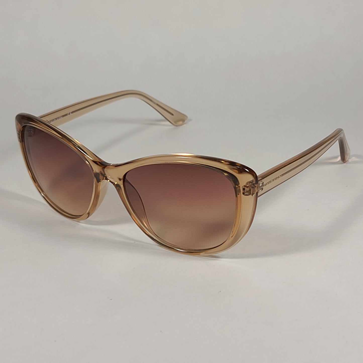 Calvin Klein Cat Eye Sunglasses CK19560S 270 Tan Crystal Brown Gradient Lens - Sunglasses