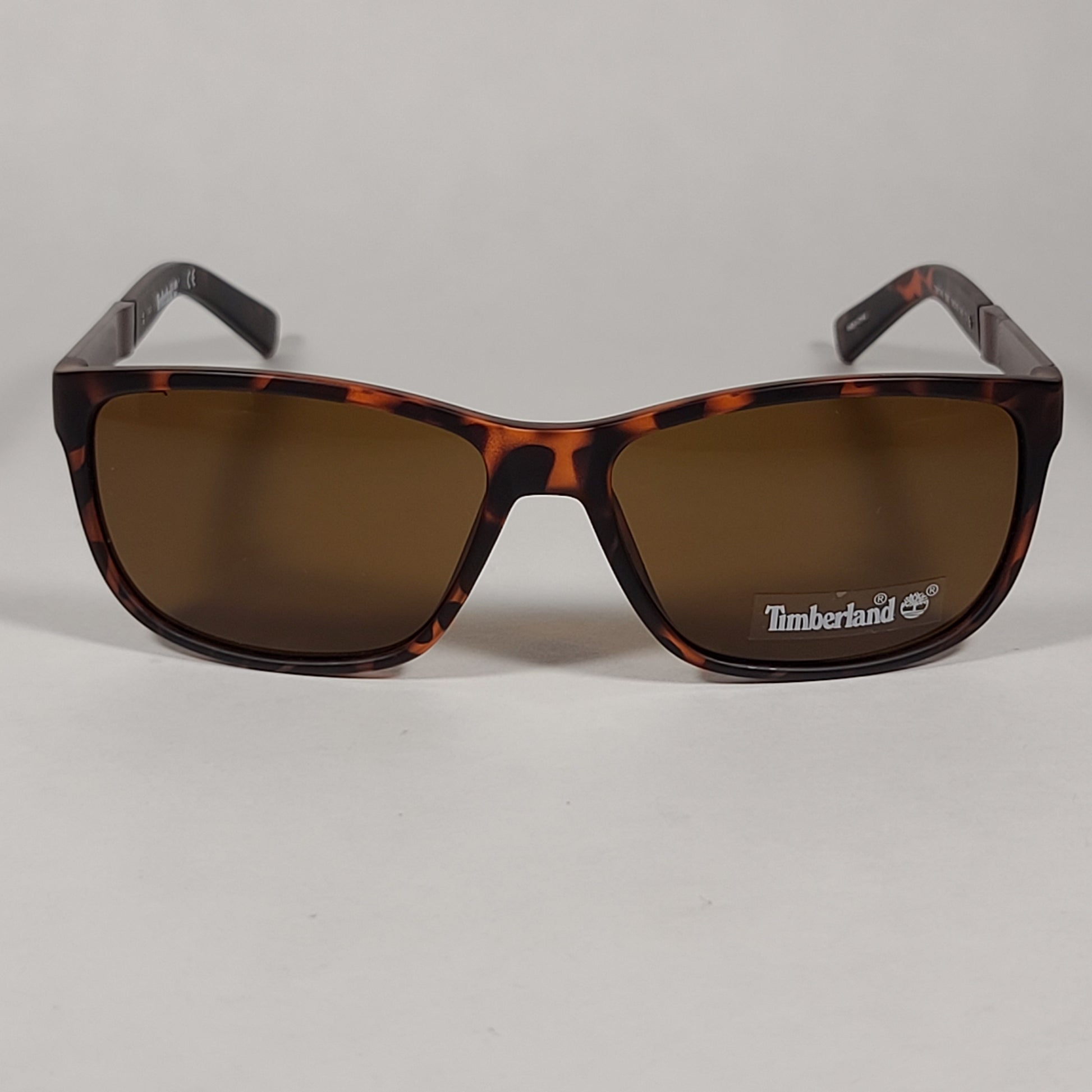 Timberland Rectangular Sunglasses Brown Tortoise Brown Lens TB7143 52E - Sunglasses