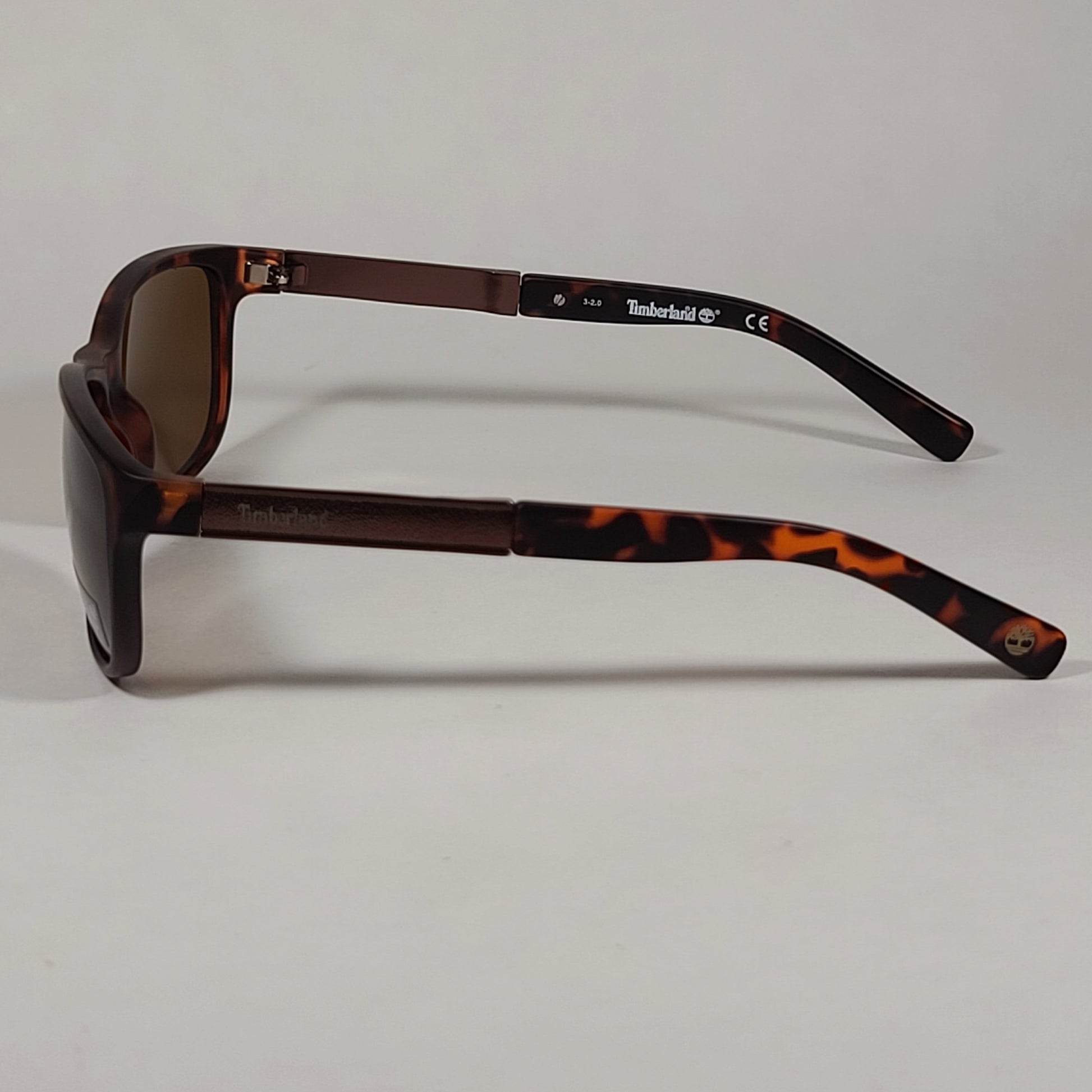 Timberland Rectangular Sunglasses Brown Tortoise Brown Lens TB7143 52E - Sunglasses