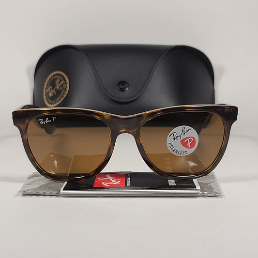 Ray-Ban New Wayfarer Classic Polarized Sunglasses Brown Tortoise RB4184 710/83 - Sunglasses