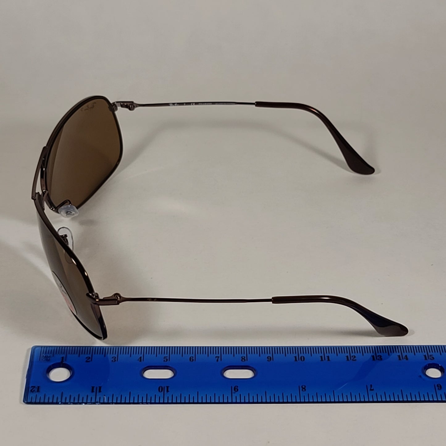 Ray-Ban Polarized Highstreet Aviator Sunglasses Brown Metal Frame Brown Lens RB3267 014/83 - Sunglasses