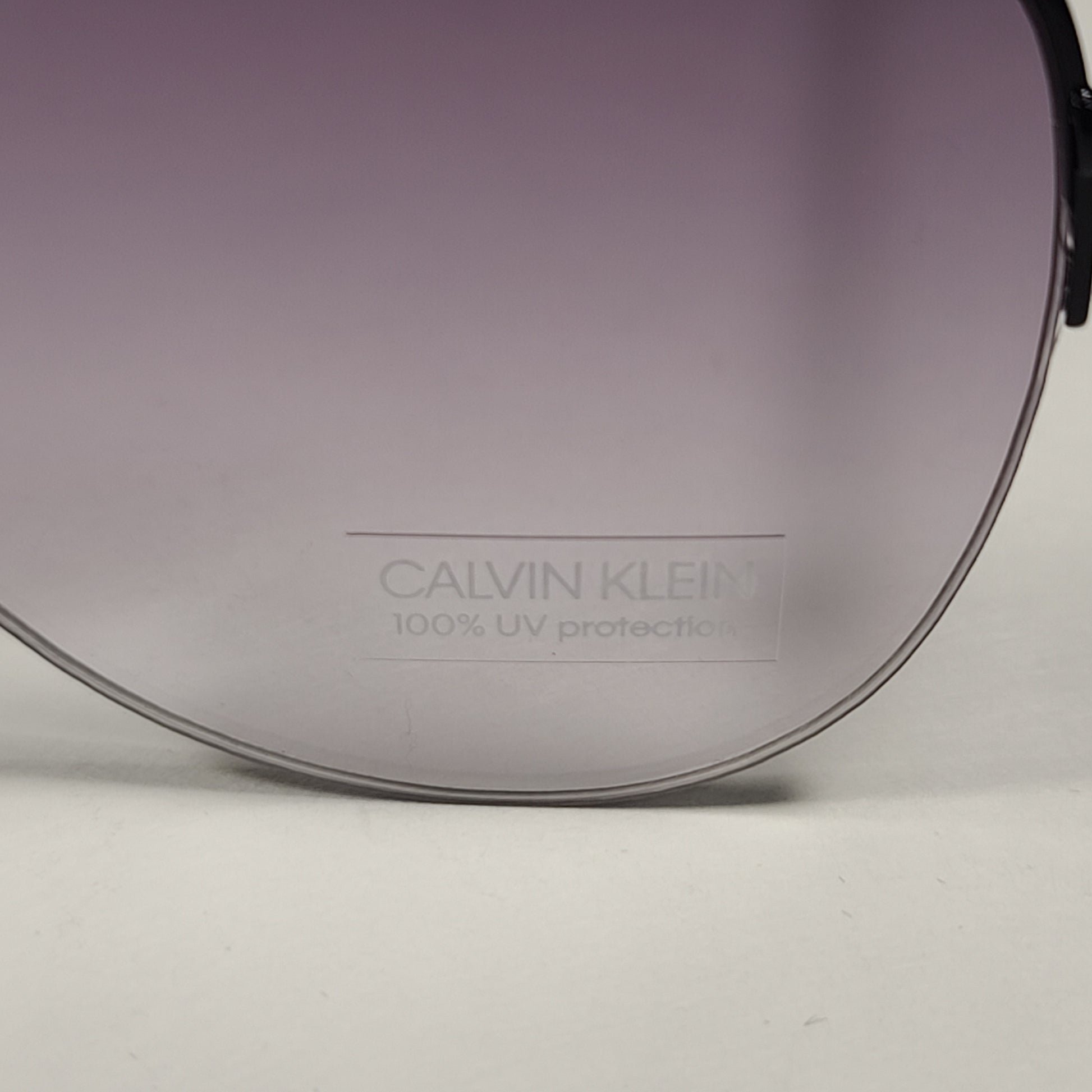 Calvin Klein Aviator Half Rim Sunglasses CK20119S 001 Black Frame Gray Gradient Lens - Sunglasses