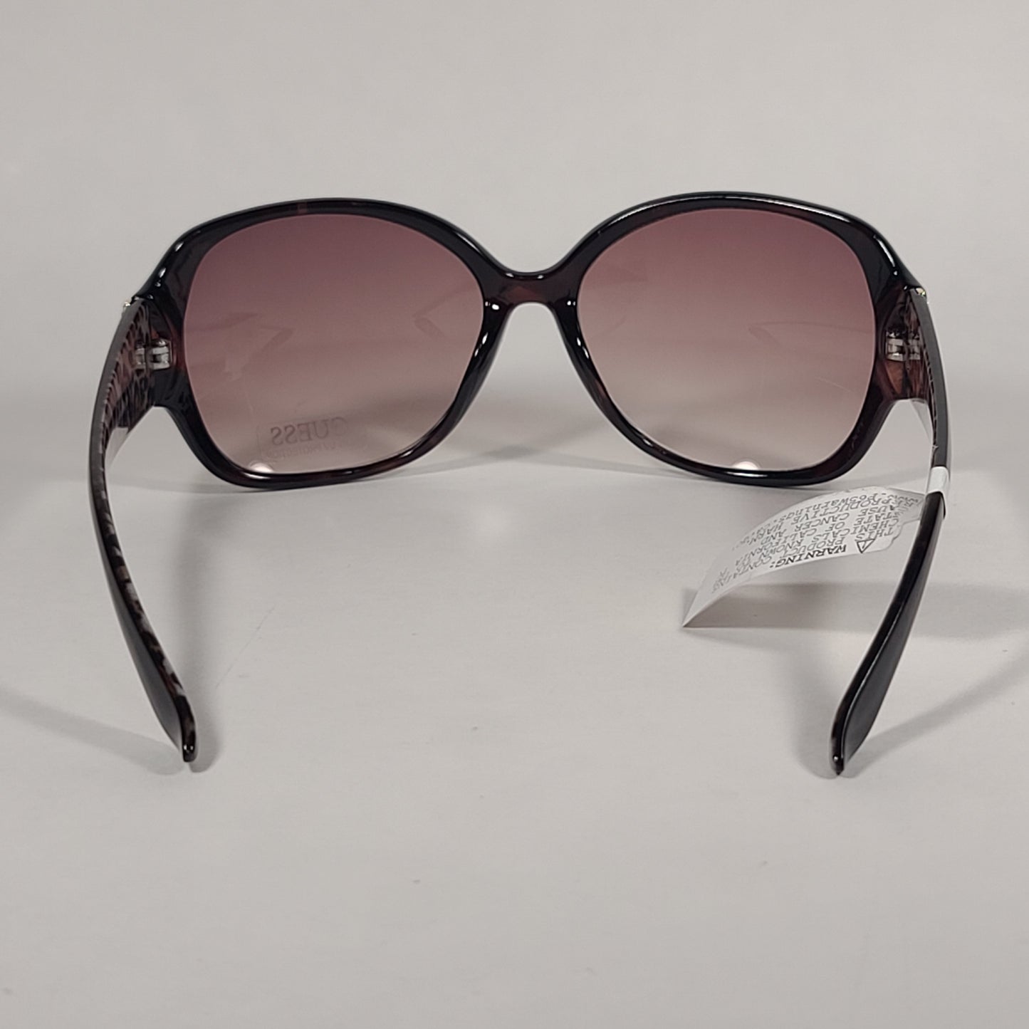 Guess Oval Sunglasses Brown Tortoise Frame Brown Gradient Lens GF0284 52F - Sunglasses