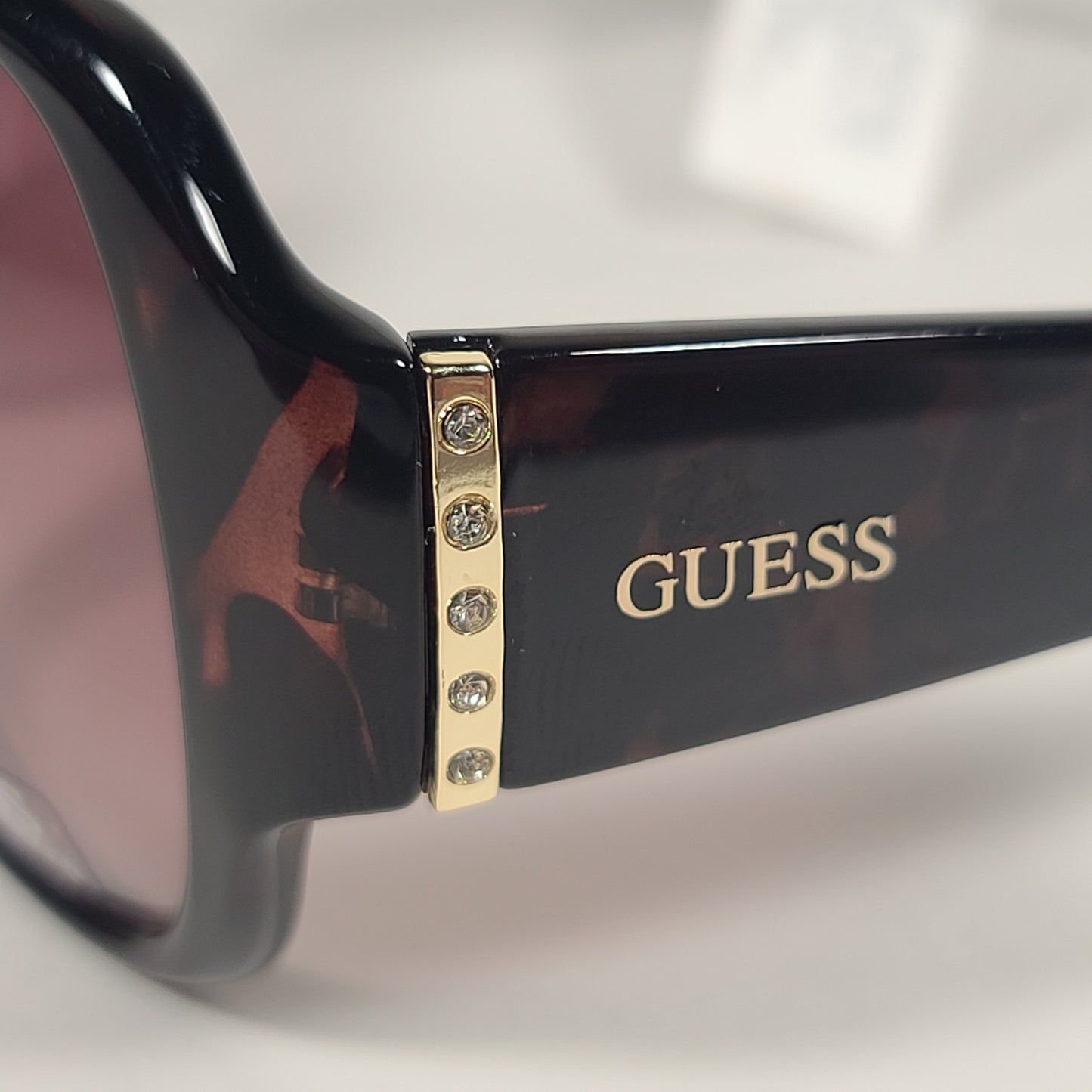 Guess Oval Sunglasses Brown Tortoise Frame Brown Gradient Lens GF0284 52F - Sunglasses