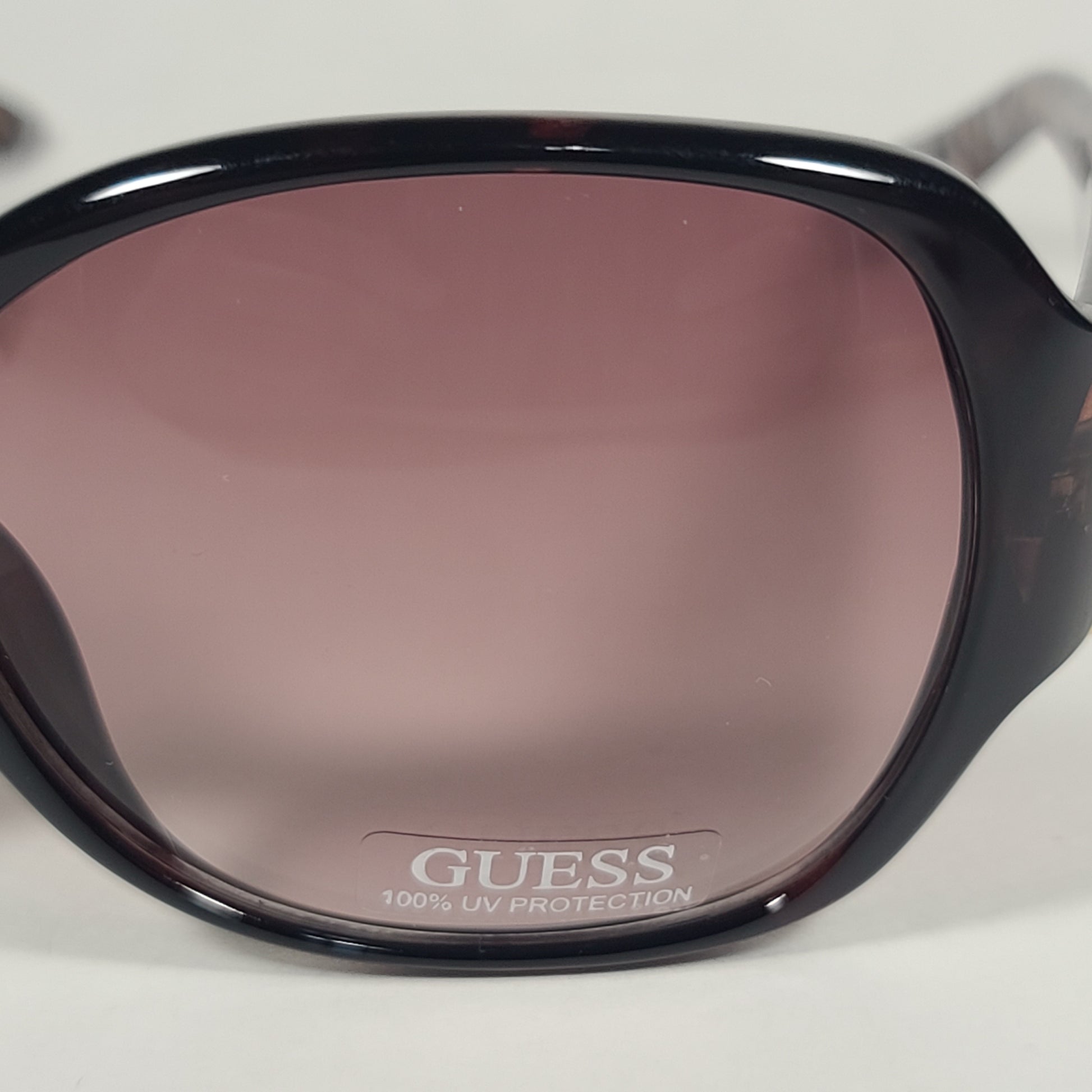 Guess Oval Sunglasses Brown Tortoise Frame Brown Gradient Lens GF0284 52F - Sunglasses