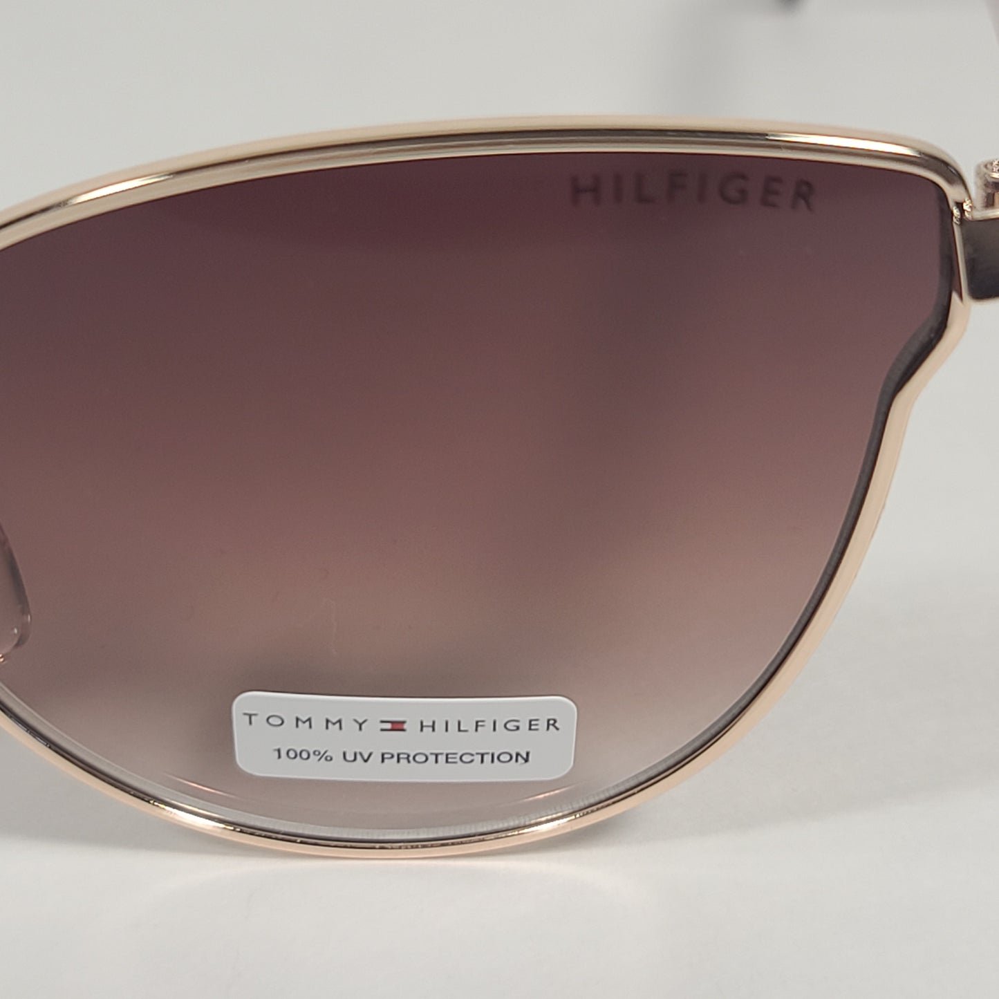 Tommy Hilfiger Zendaya Cat Eye Sunglasses Gold Frame Brown Gradient Lens ZENDAYA WM OL482 - Sunglasses