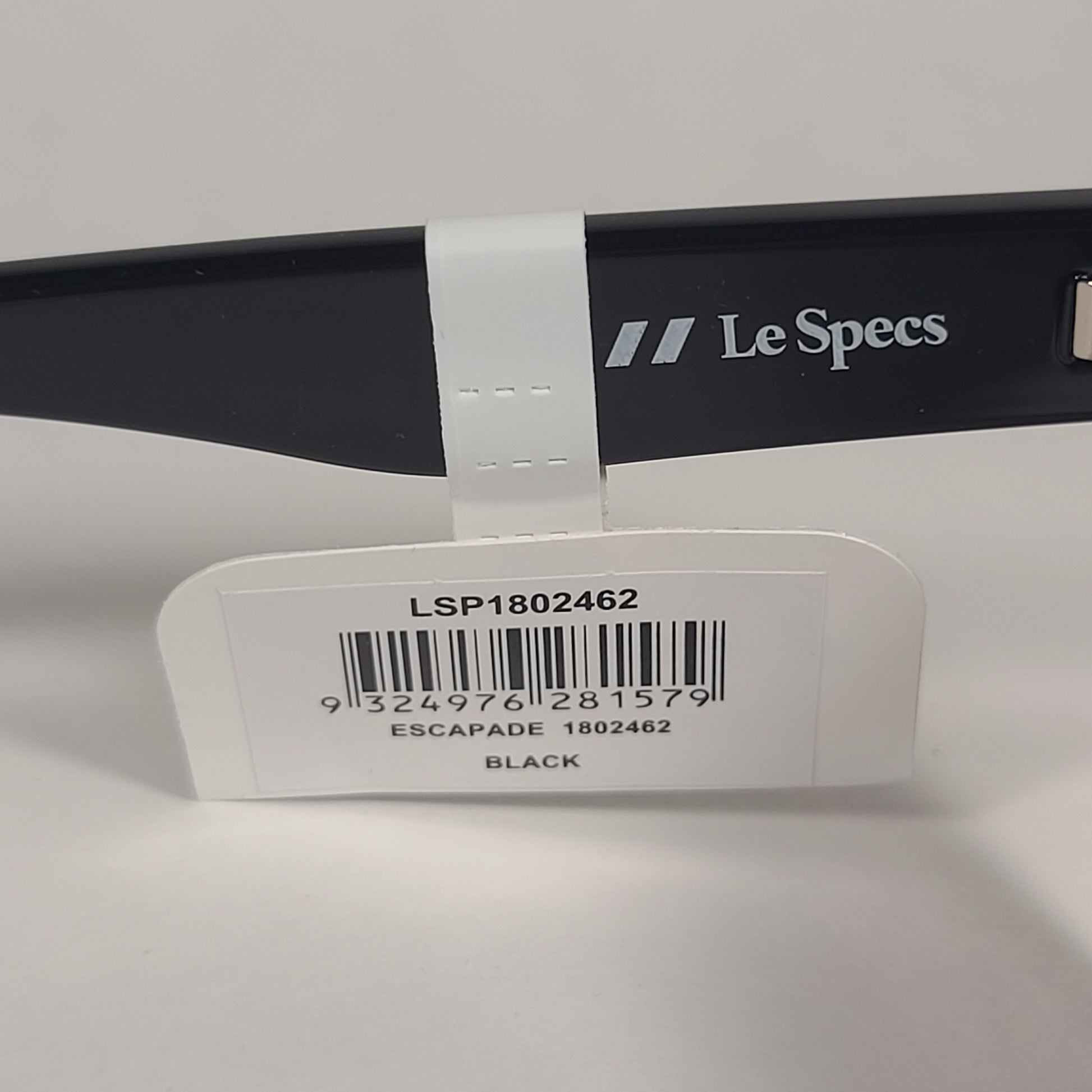 Le Specs Escapade Sunglasses Square Shiny Black Frame Smoke Gray Lens LSP1802462 - Sunglasses