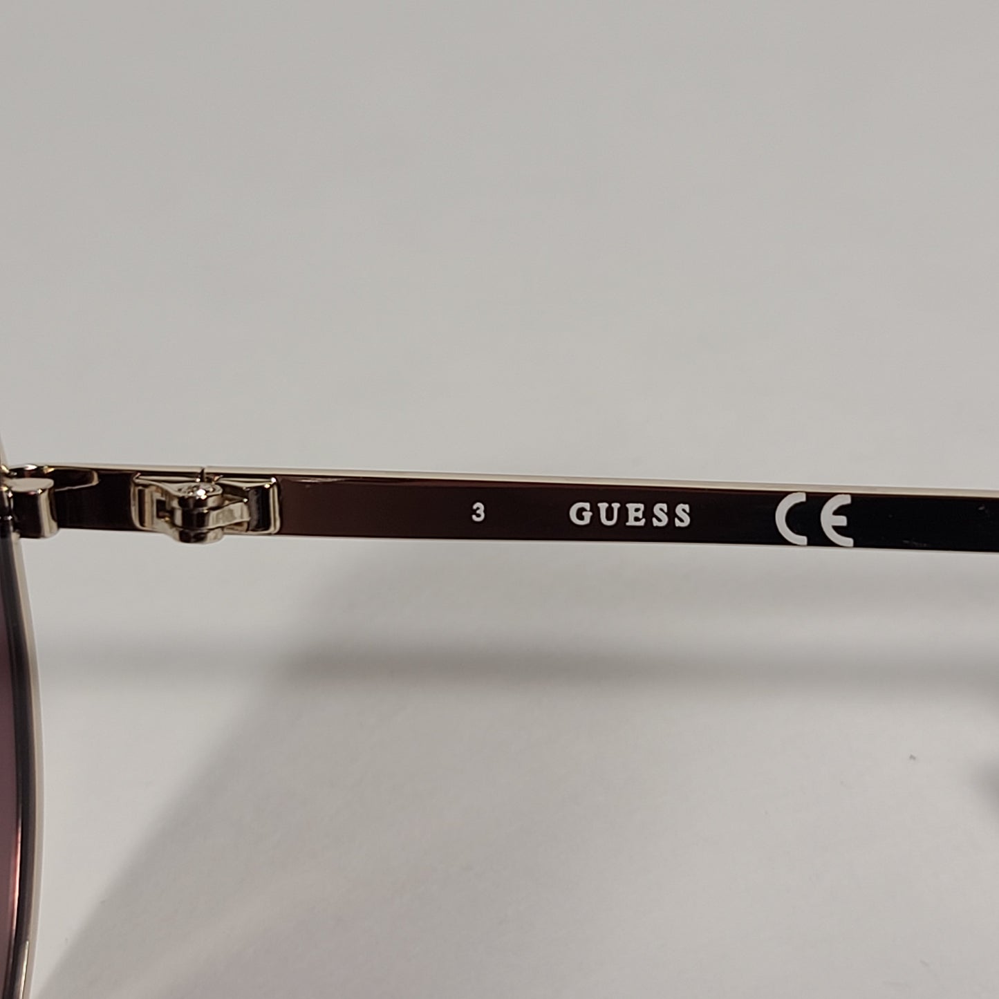 Guess Heavy Aviator Sunglasses Gold Tone Metal Frame Brown Gradient Lens GF0350 32F - Sunglasses