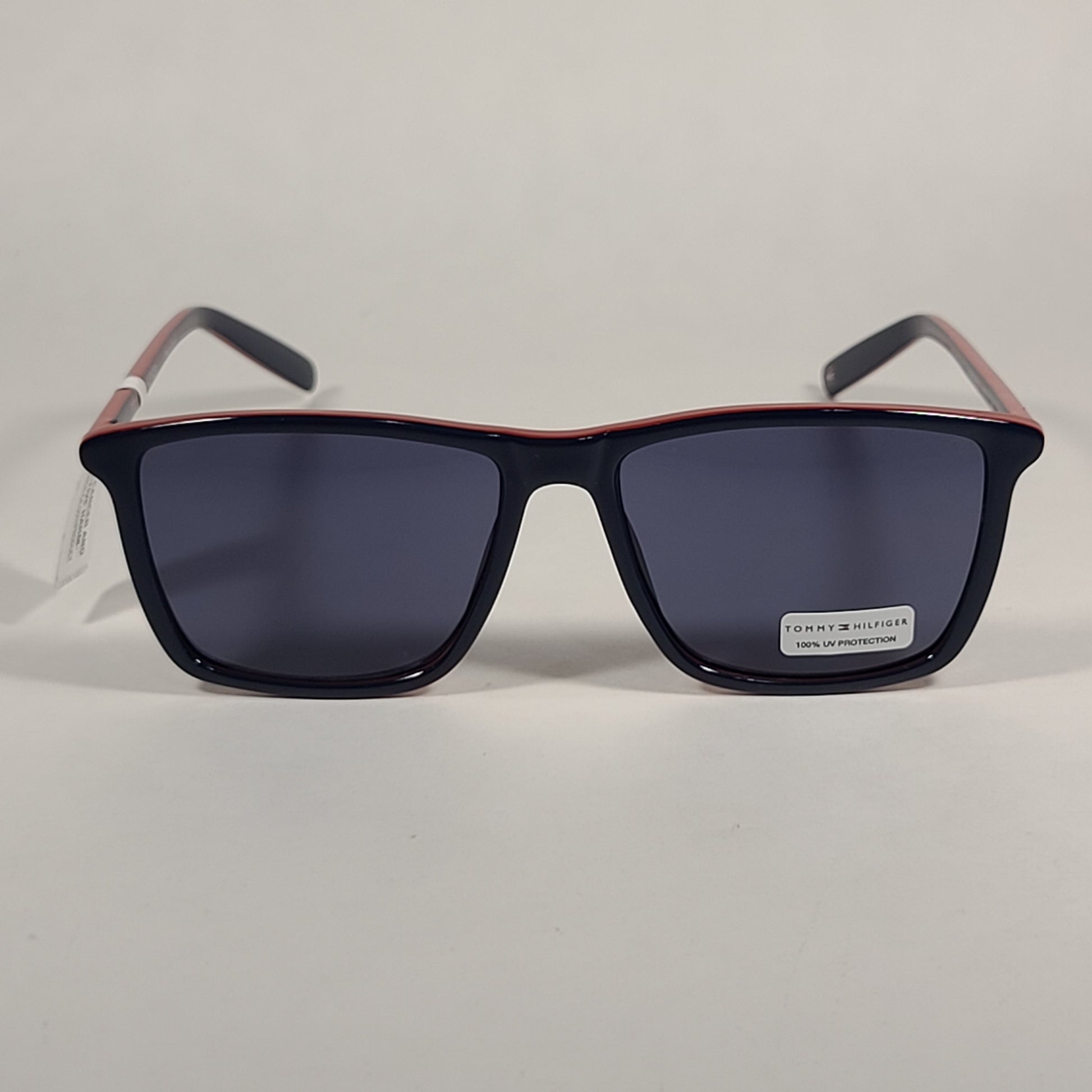 Tommy Hilfiger Rob Square Sunglasses Two Tone Navy Blue Red Gray Lens ROB MP OM517 - Sunglasses