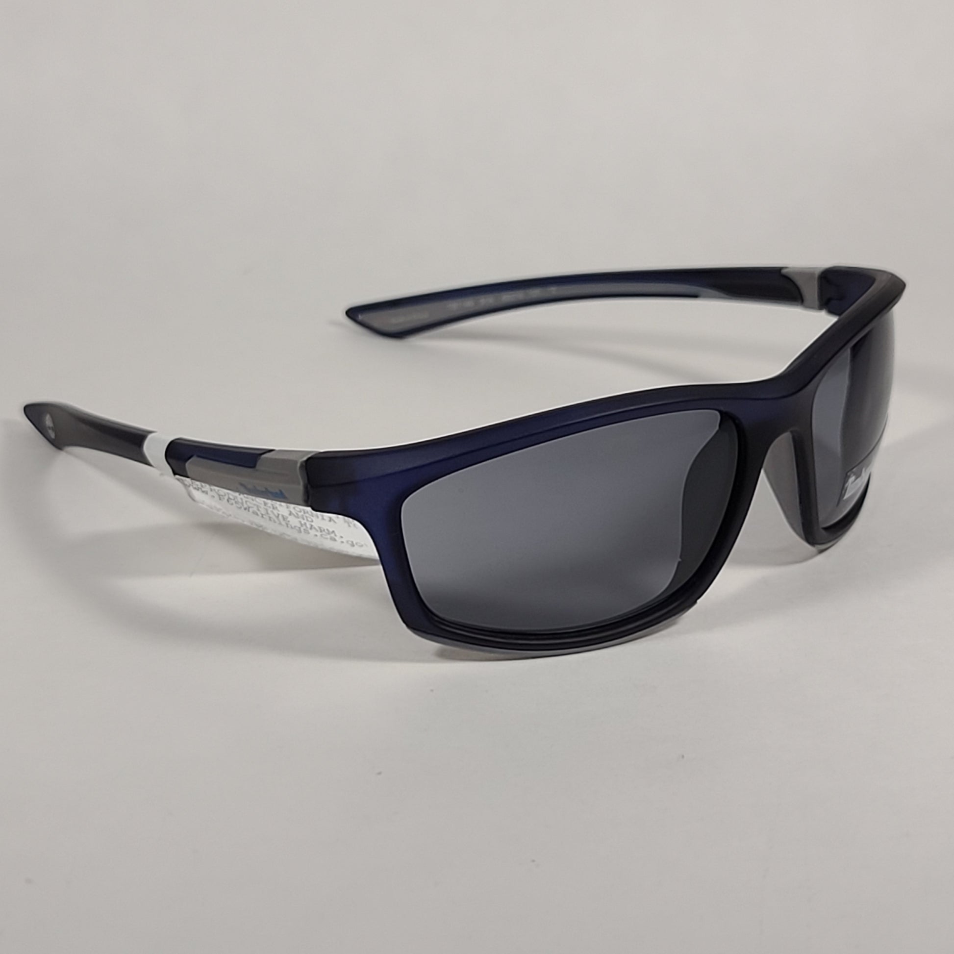 Timberland Wrap Sunglasses Blue And Gray Frame Gray Lens TB7149 91A - Sunglasses