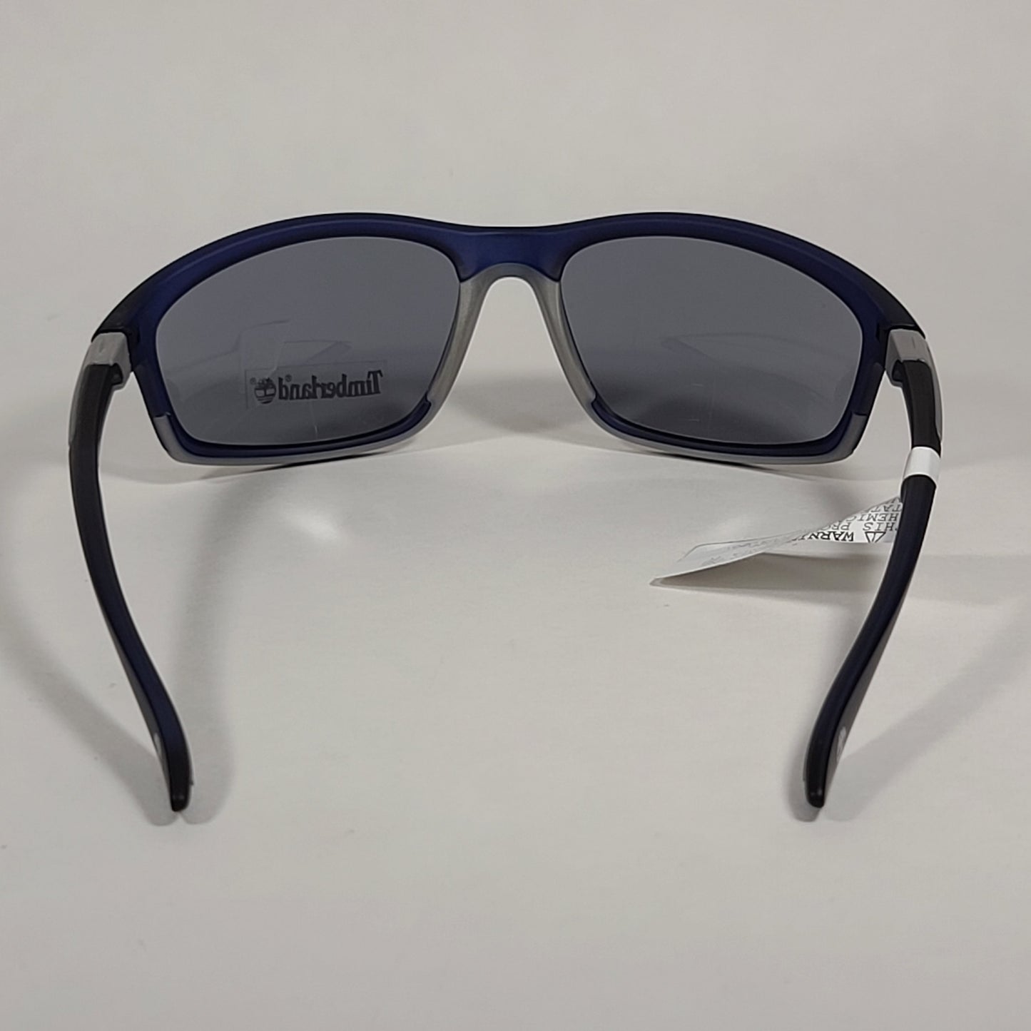 Timberland Wrap Sunglasses Blue And Gray Frame Gray Lens TB7149 91A - Sunglasses