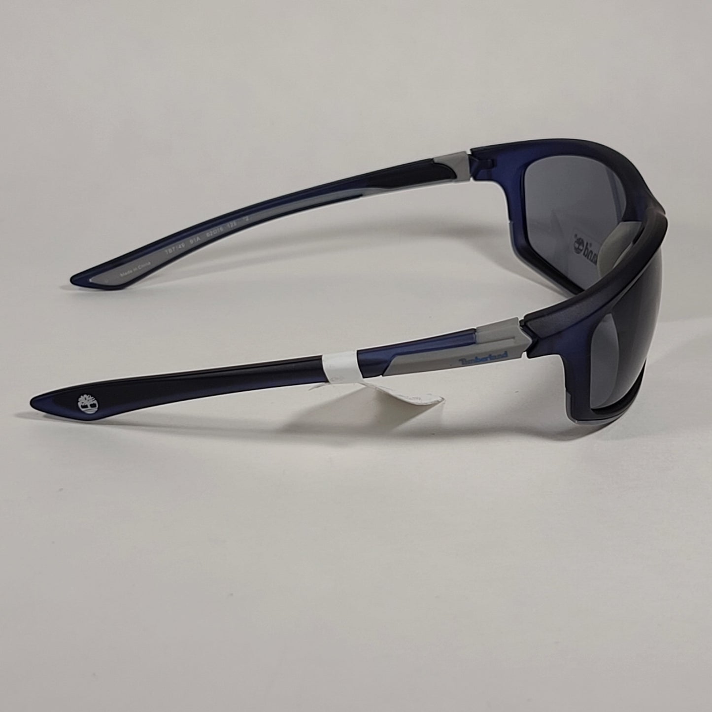 Timberland Wrap Sunglasses Blue And Gray Frame Gray Lens TB7149 91A - Sunglasses