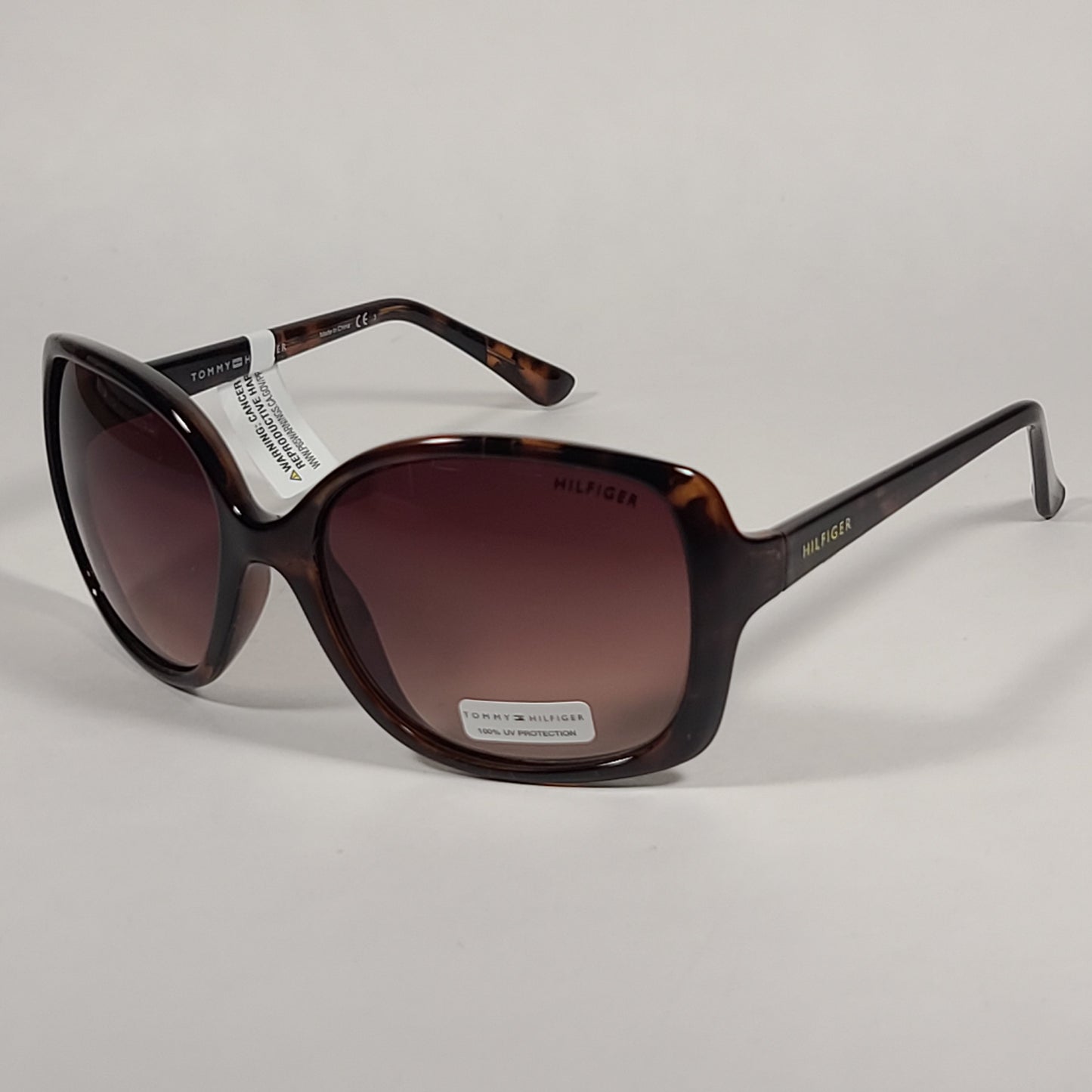 Tommy Hilfiger Hermione Butterfly Sunglasses Brown Tortoise Frame Brown Gradient Lens HERMIONE WP OL474 - Sunglasses