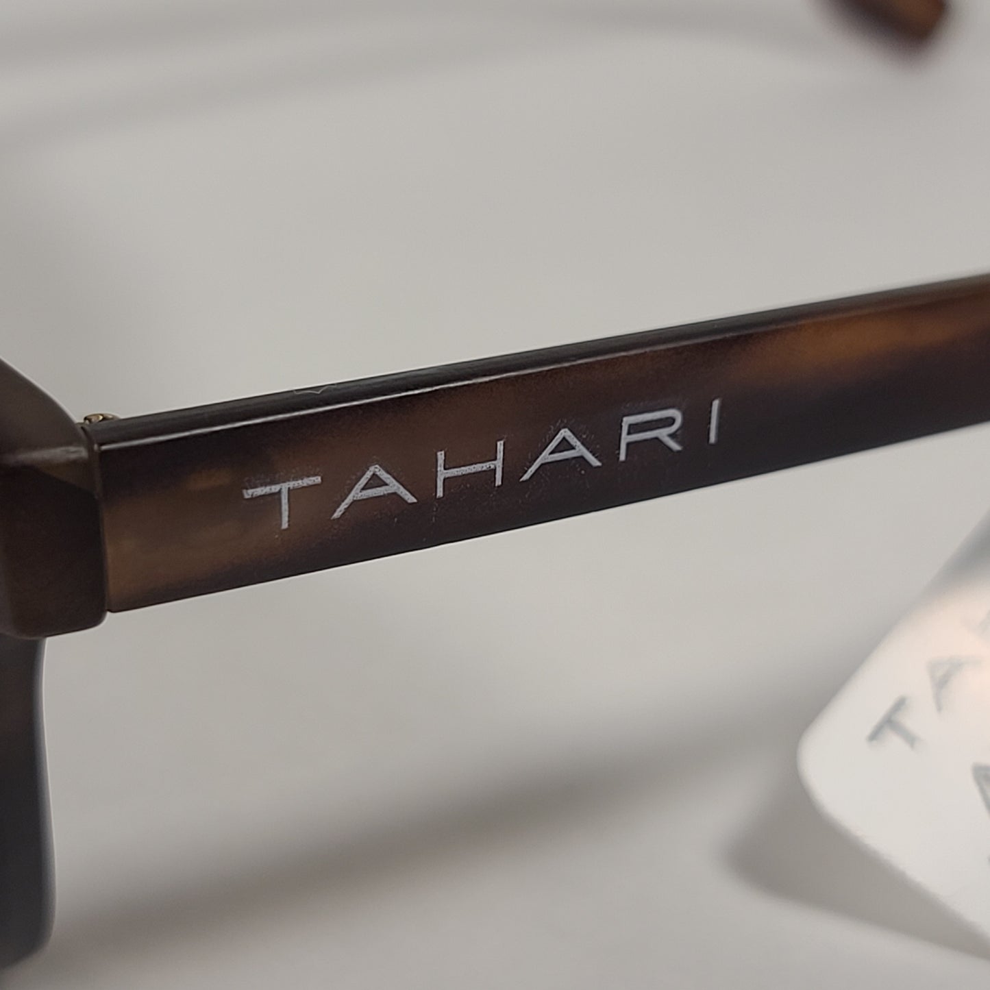 Tahari Square Club Sunglasses Matte Brown Tortoise Frame Blue Mirror Lens TM111 MTS - Sunglasses