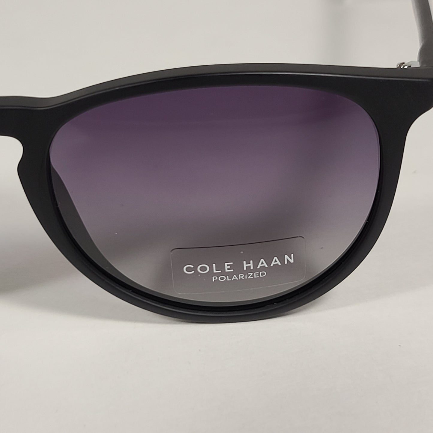 Cole Haan CH8502 001 Polarized Key Hole Sunglasses Matte Black Frame Smoke Gradient Lens - Sunglasses