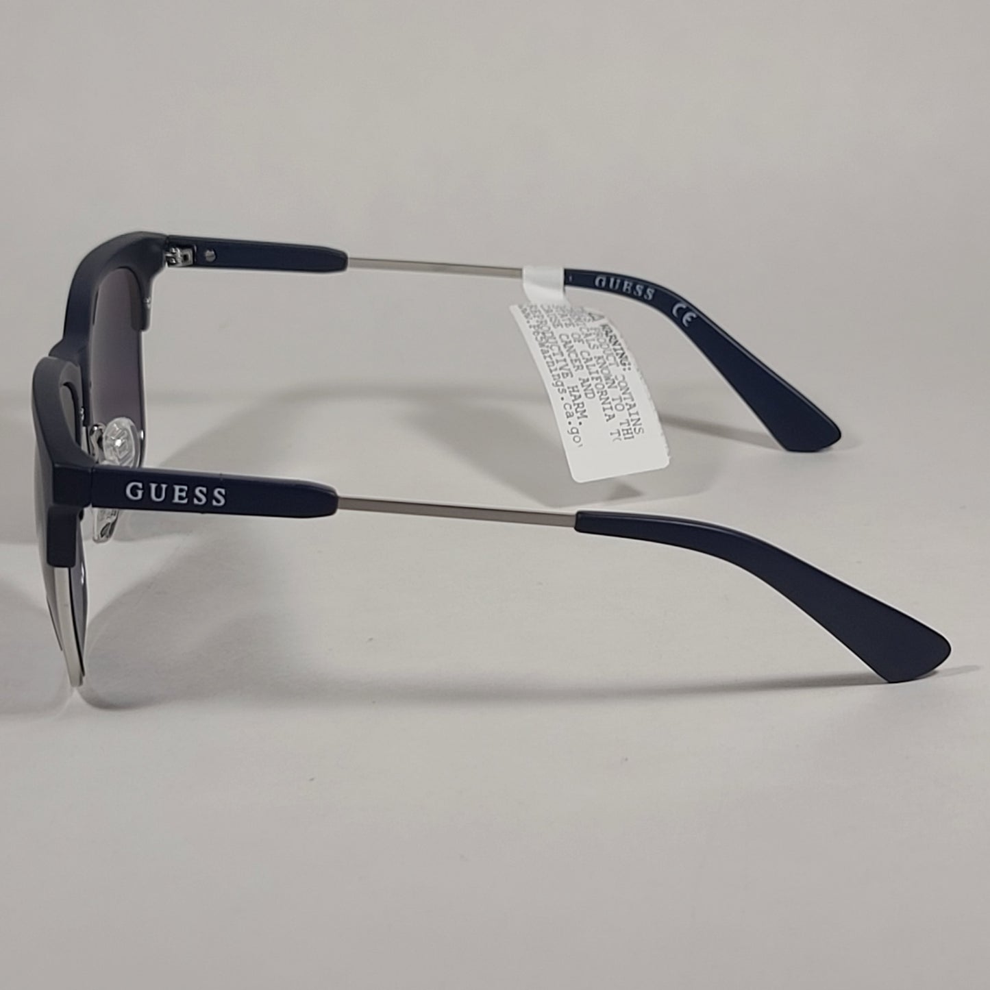 Guess Square Club Sunglasses Navy Blue And Gray Frame Smoke Gradient Lens GF0225 91W - Sunglasses