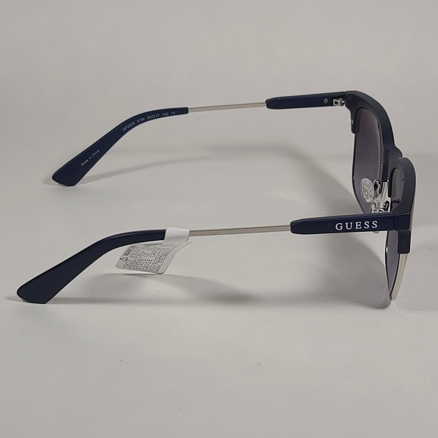 Guess Square Club Sunglasses Navy Blue And Gray Frame Smoke Gradient Lens GF0225 91W - Sunglasses