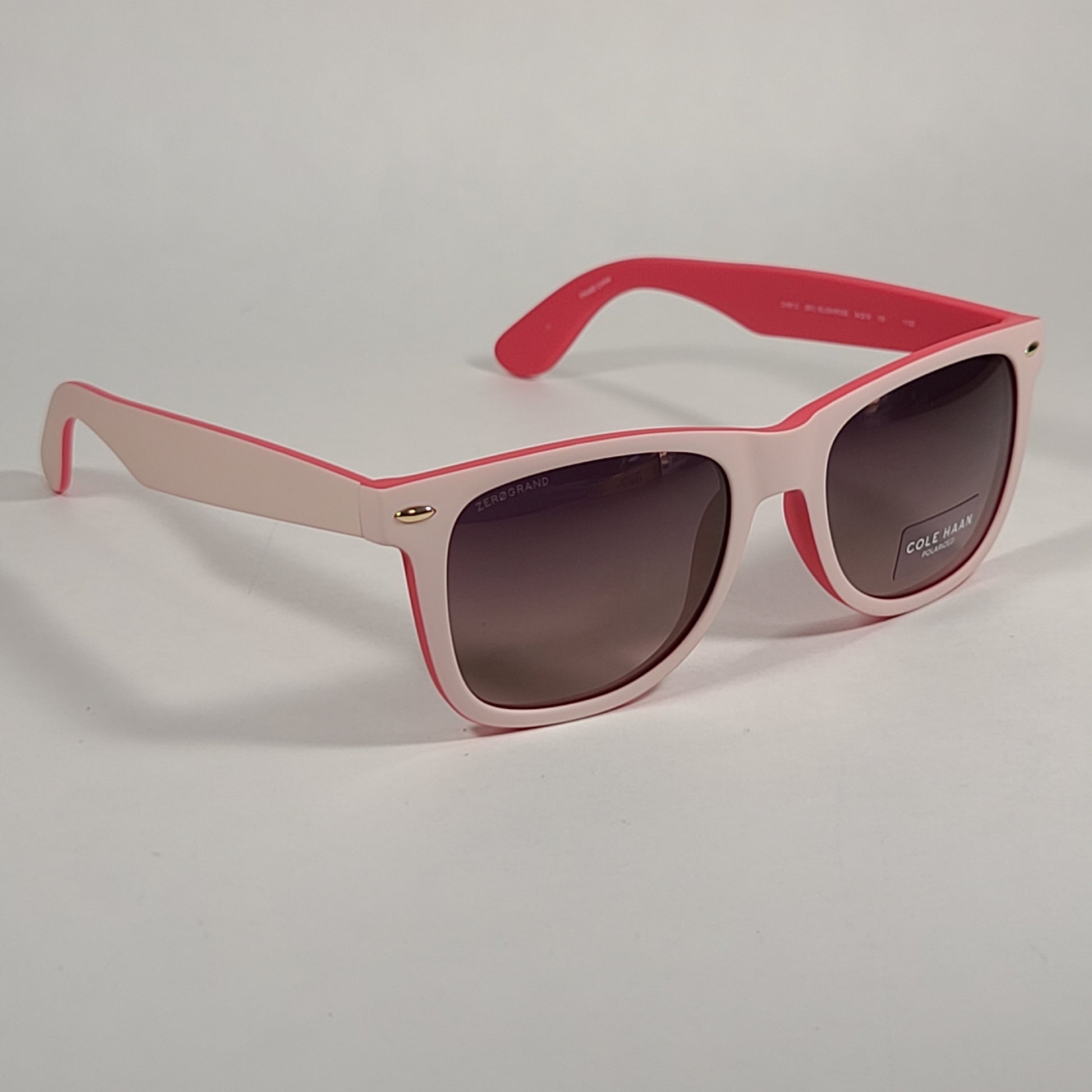 Cole Haan Square CH8012 651 Polarized Zerogrand Sunglasses Pink Blush Rose - Sunglasses