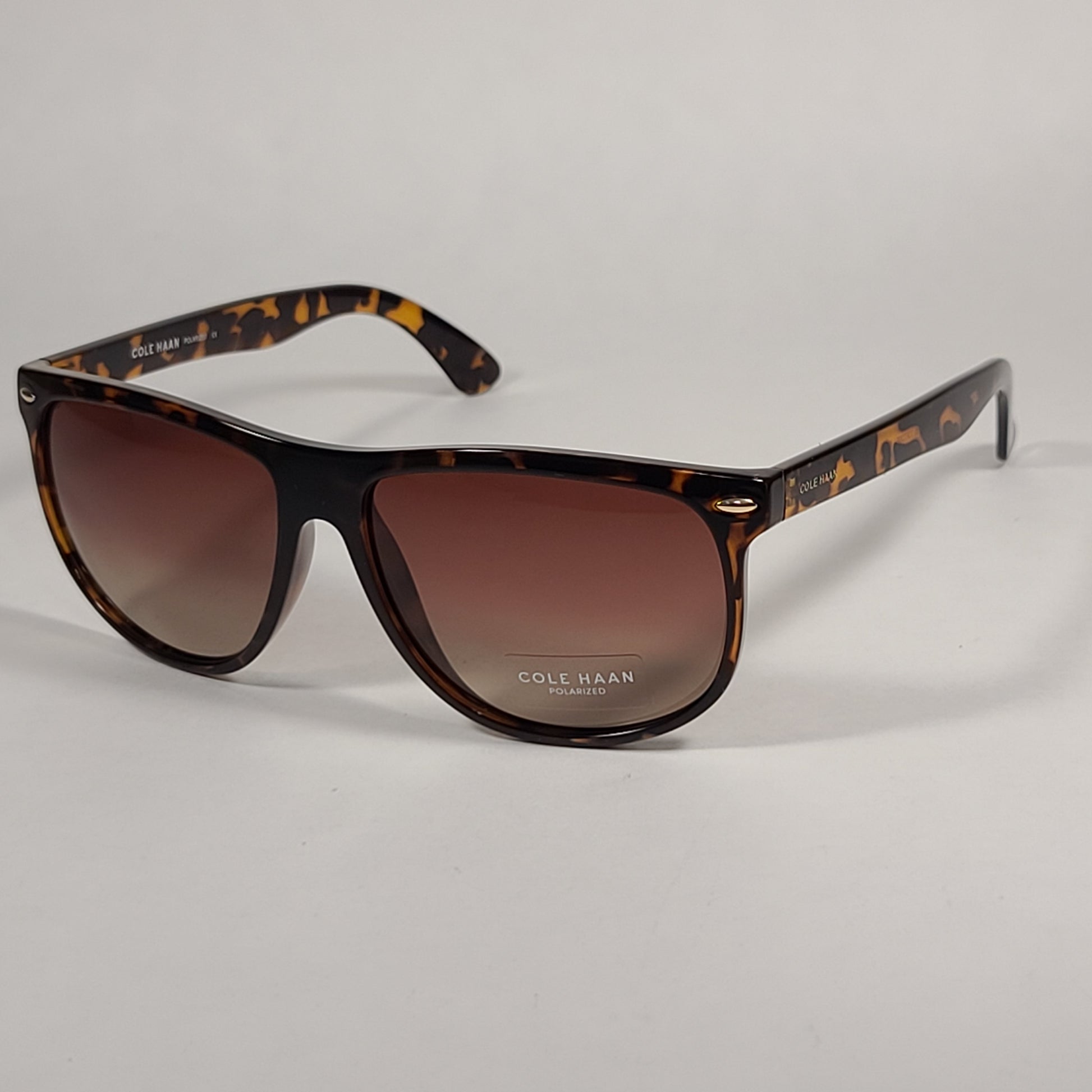 Cole Haan CH8506 215 Polarized Sport Sunglasses Brown Tortoise Frame Brown Lens - Sunglasses