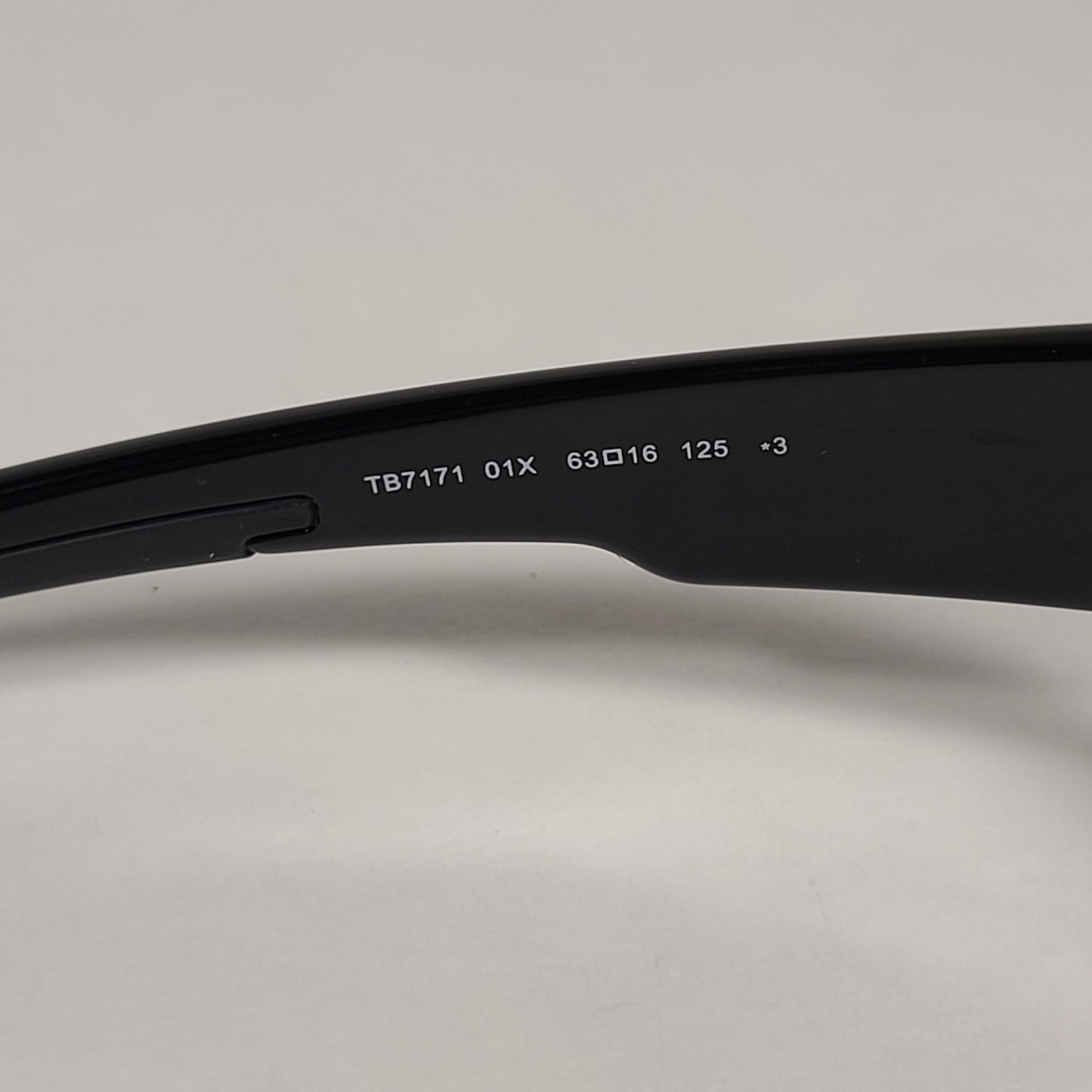 Timberland Wrap Sunglasses Shiny Black Frame Blue Violet Mirror Lens TB7171 01X - Sunglasses
