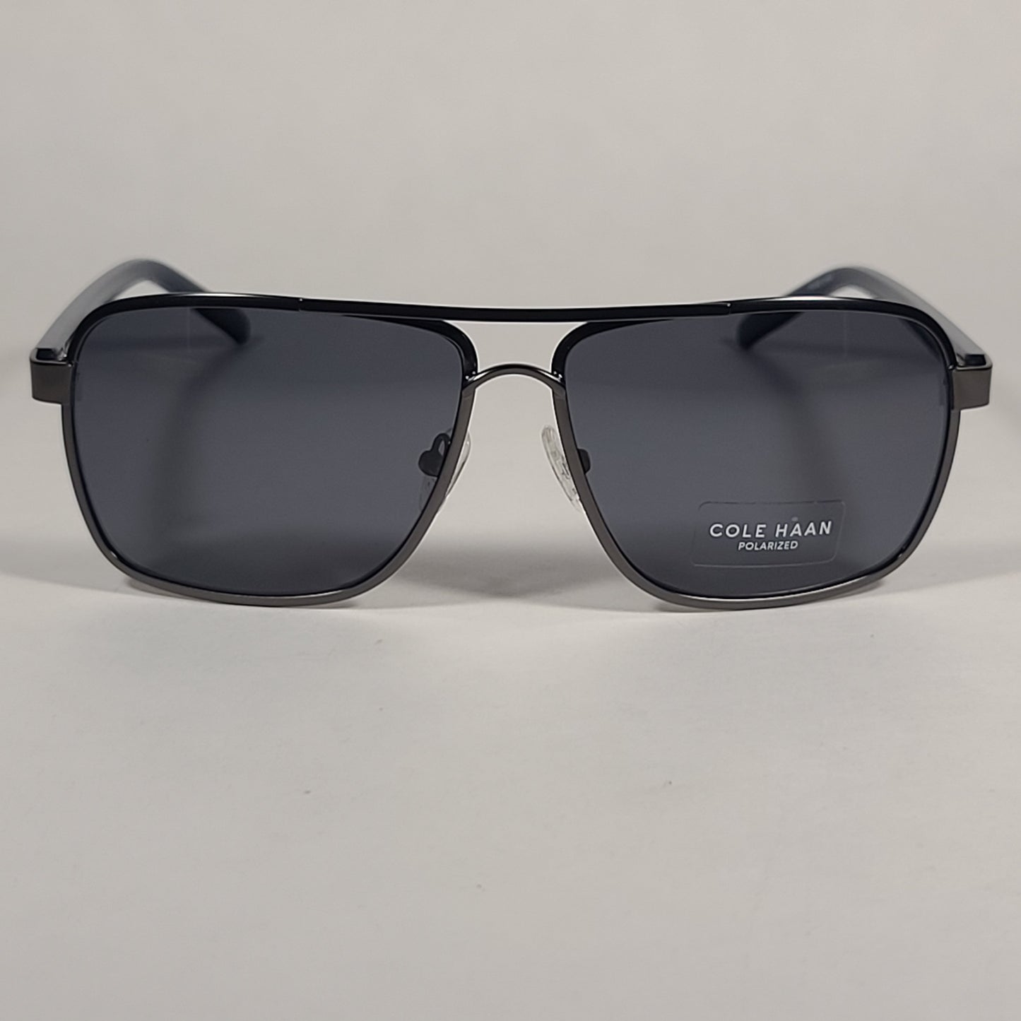 Cole Haan Polarized Navigator Sunglasses Gunmetal Navy Gray Lens CH8008 015 GUNMETAL - Sunglasses