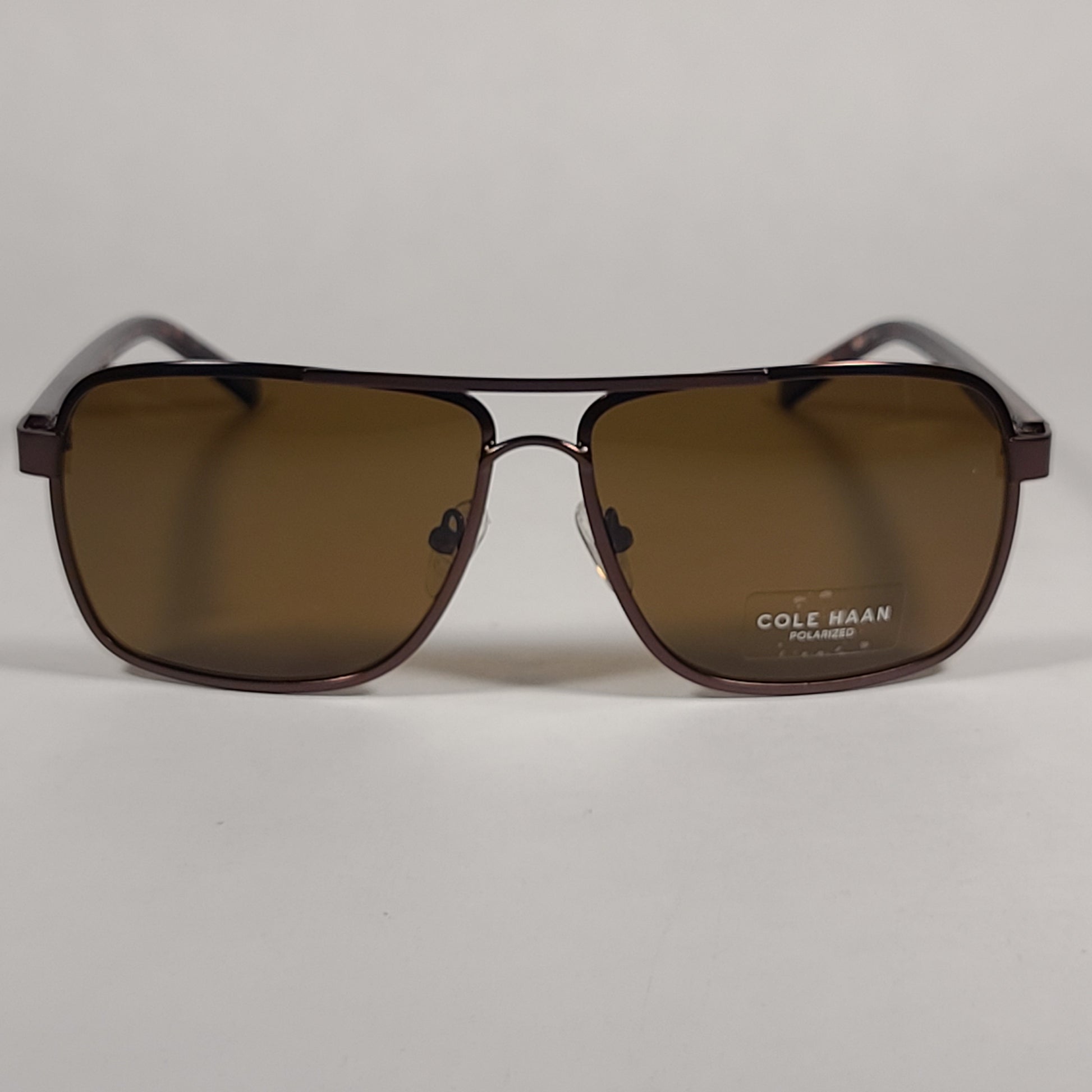 Cole Haan Polarized Navigator Sunglasses Brown Tortoise Frame Brown Lens CH8008 200 BROWN - Sunglasses