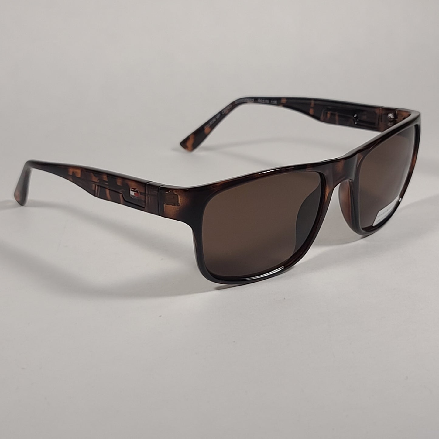 Tommy Hilfiger Wilson Rectangular Sunglasses Brown Tortoise Frame Brown Lens WILSON MP OM563 - Sunglasses