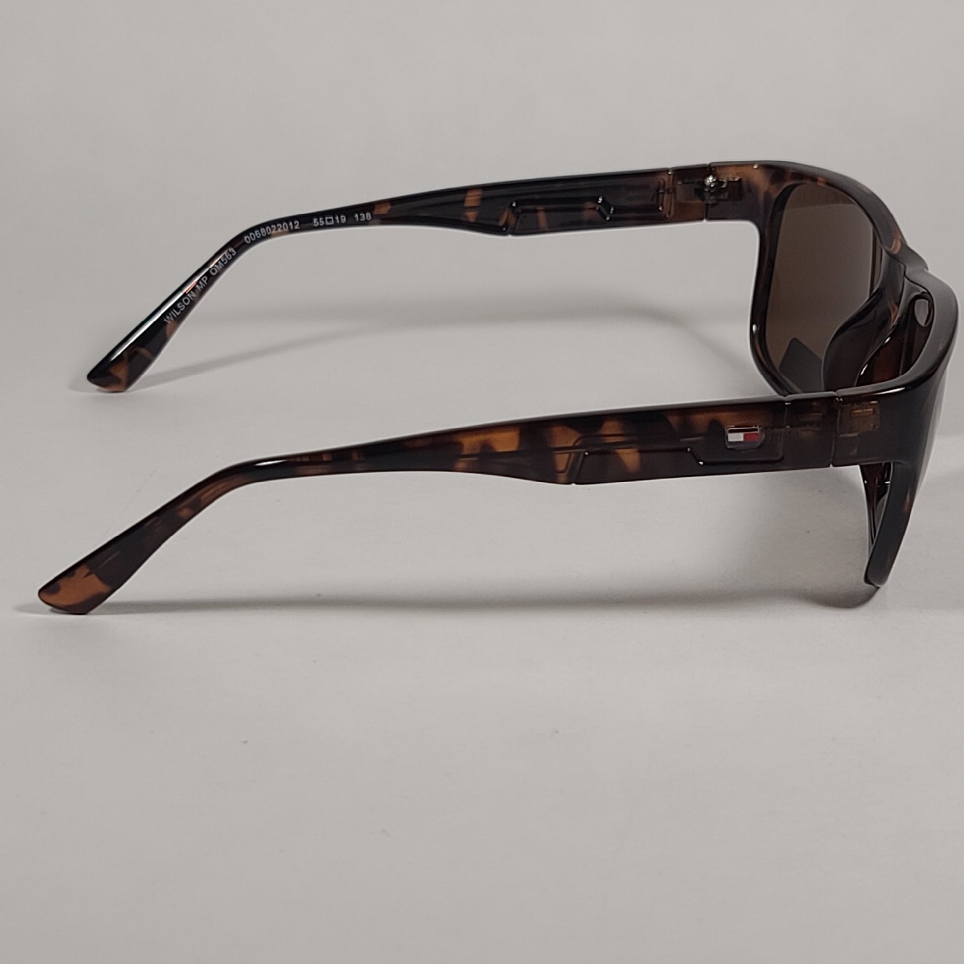 Tommy Hilfiger Wilson Rectangular Sunglasses Brown Tortoise Frame Brown Lens WILSON MP OM563 - Sunglasses