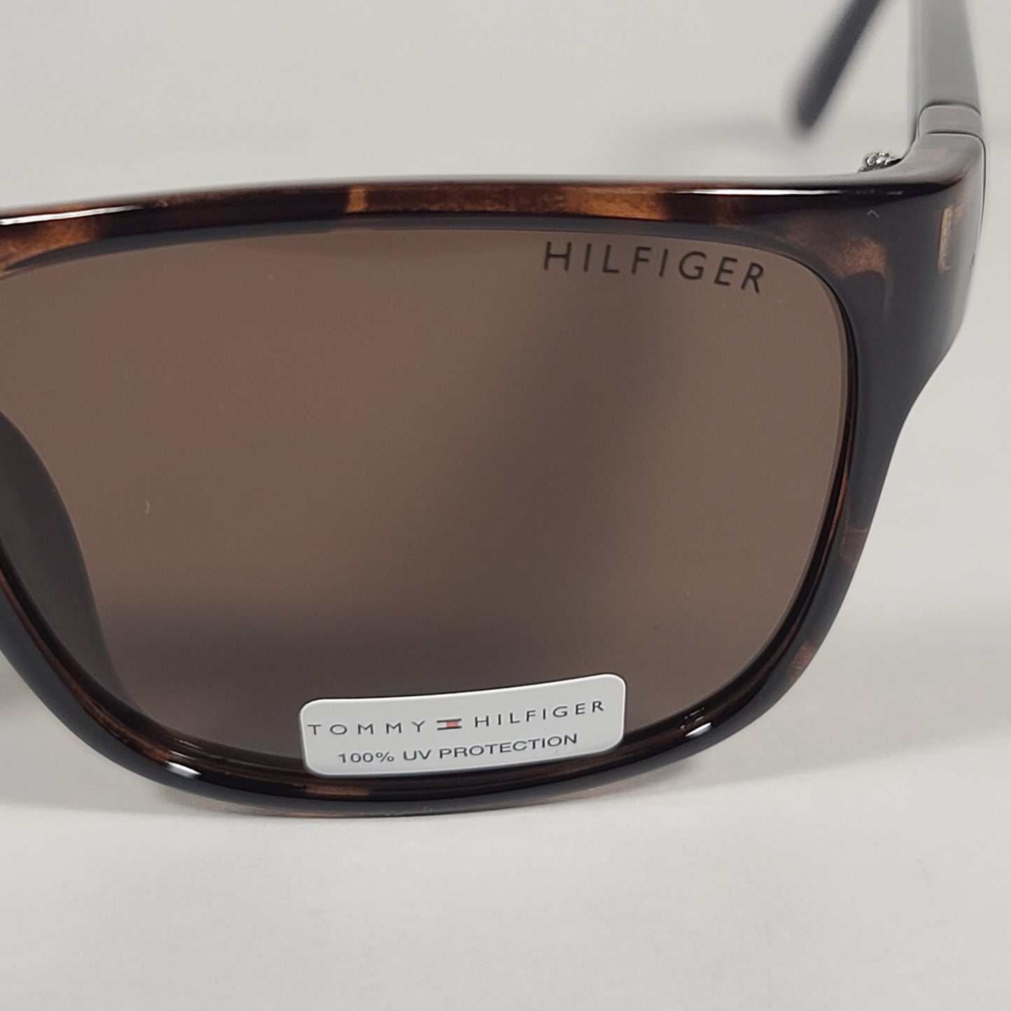 Tommy Hilfiger Wilson Rectangular Sunglasses Brown Tortoise Frame Brown Lens WILSON MP OM563 - Sunglasses