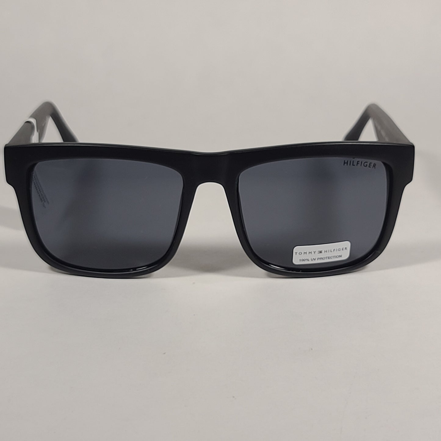 Tommy Hilfiger Wolf Square Sunglasses Matte Black Gray Tinted Lens WOLF MP OU562 - Sunglasses