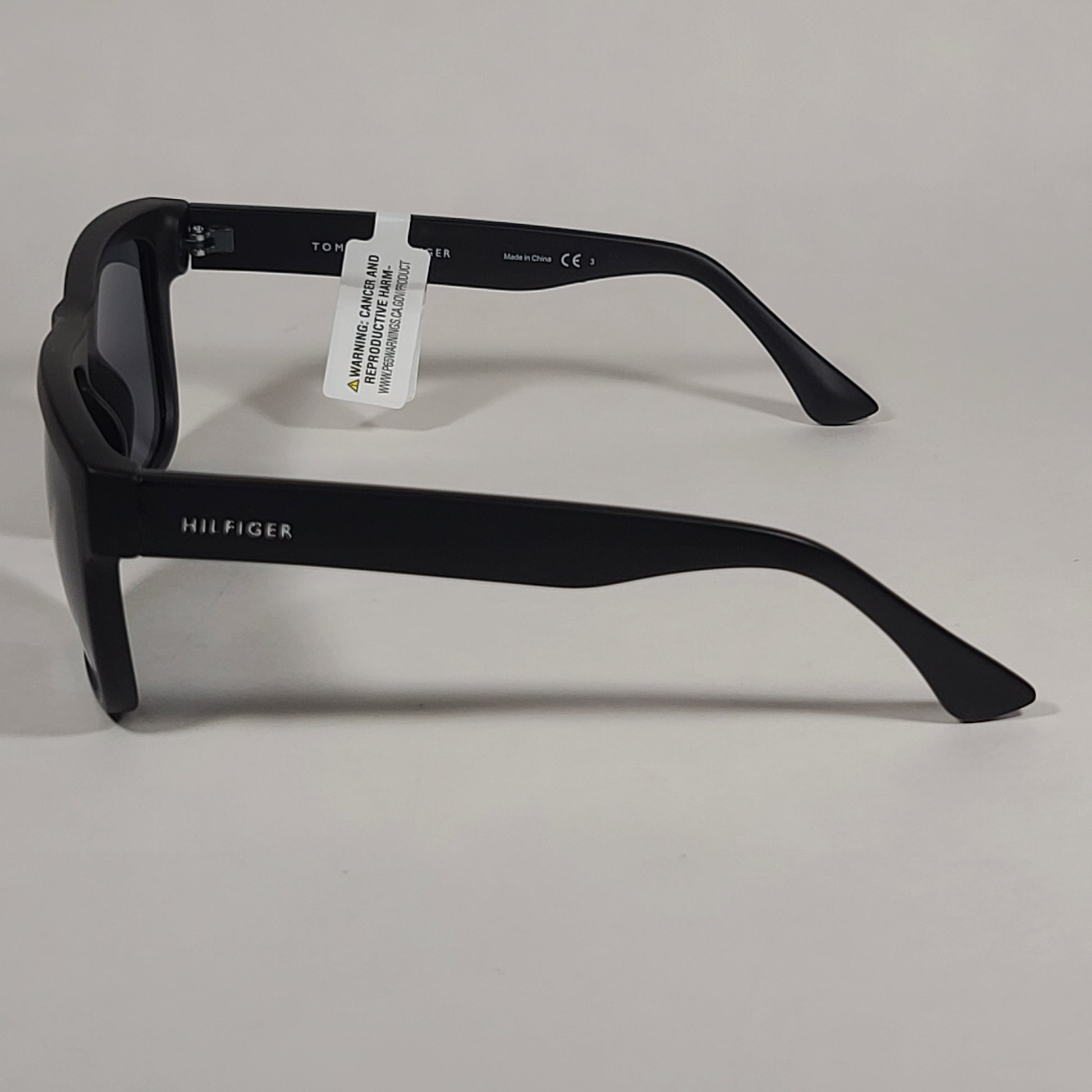 Tommy Hilfiger Wolf Square Sunglasses Matte Black Gray Tinted Lens WOLF MP OU562 - Sunglasses