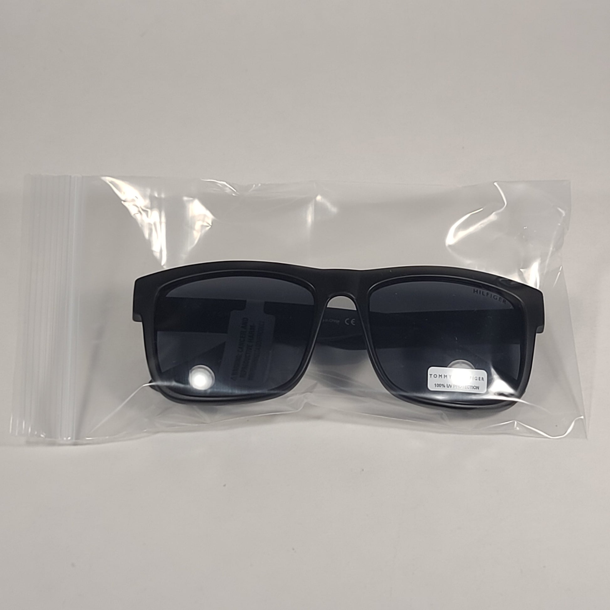 Tommy Hilfiger Wolf Square Sunglasses Matte Black Gray Tinted Lens WOLF MP OU562 - Sunglasses